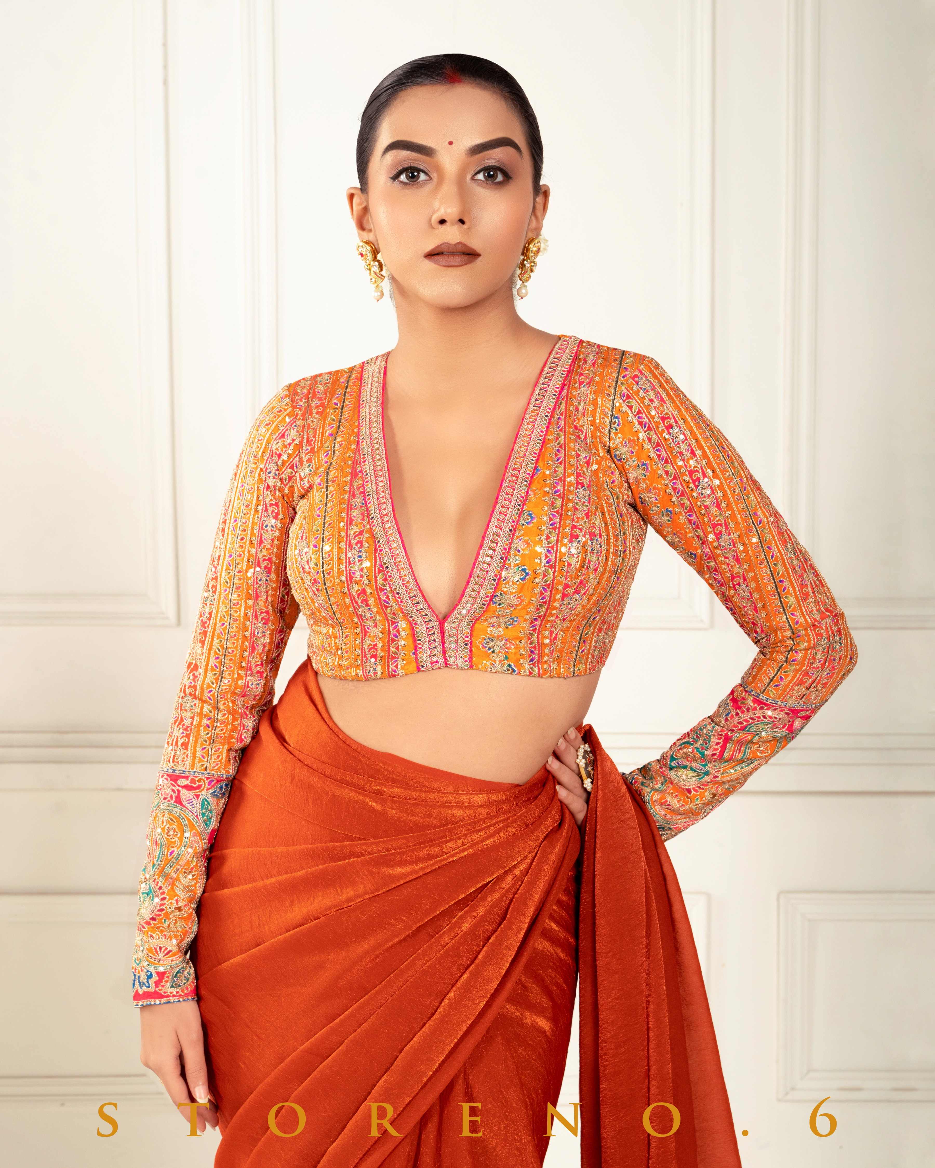 TANGERINE TREASURE BLOUSE