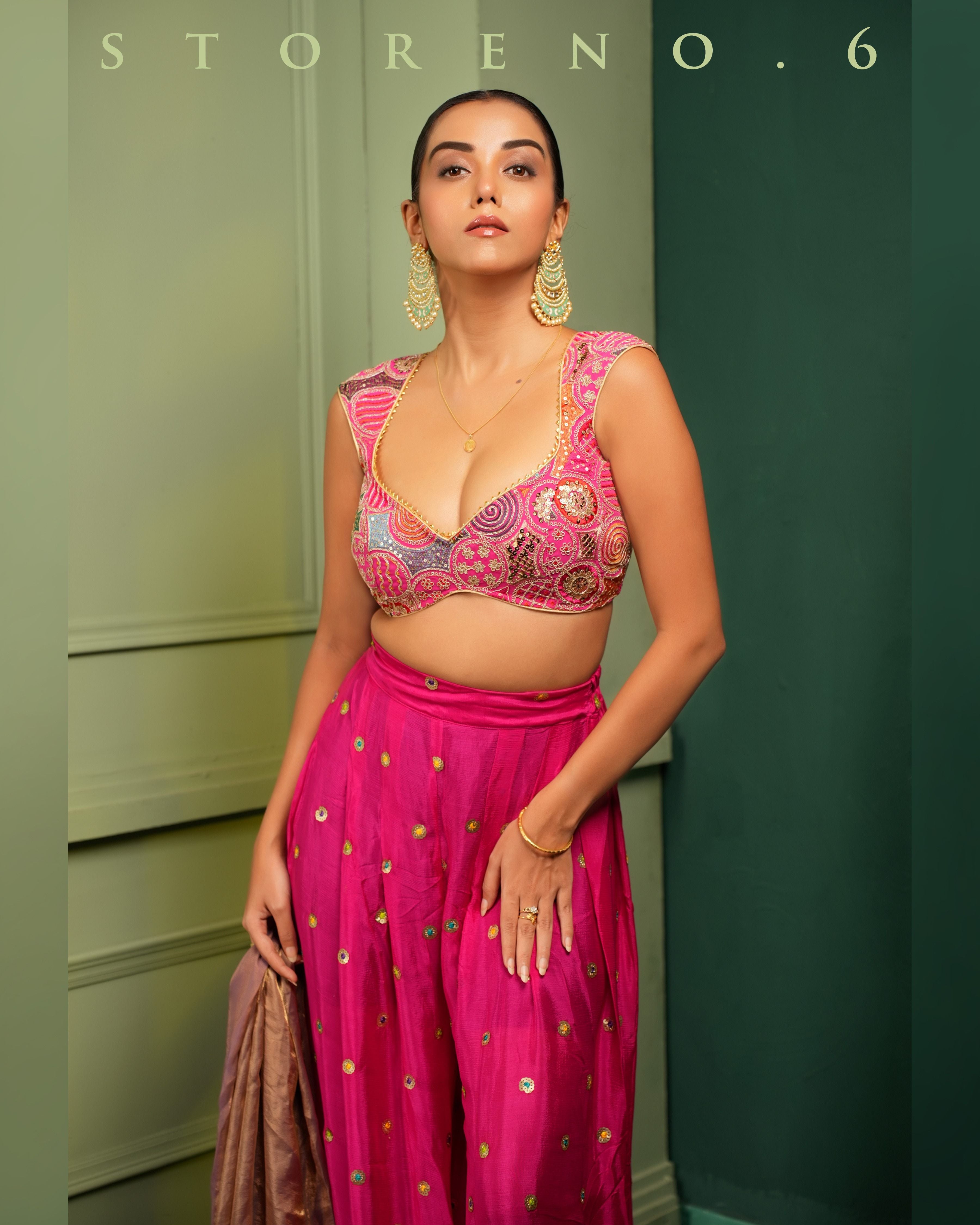 THE FANCY FLAIR PALAZZO AND BLOUSE SET
