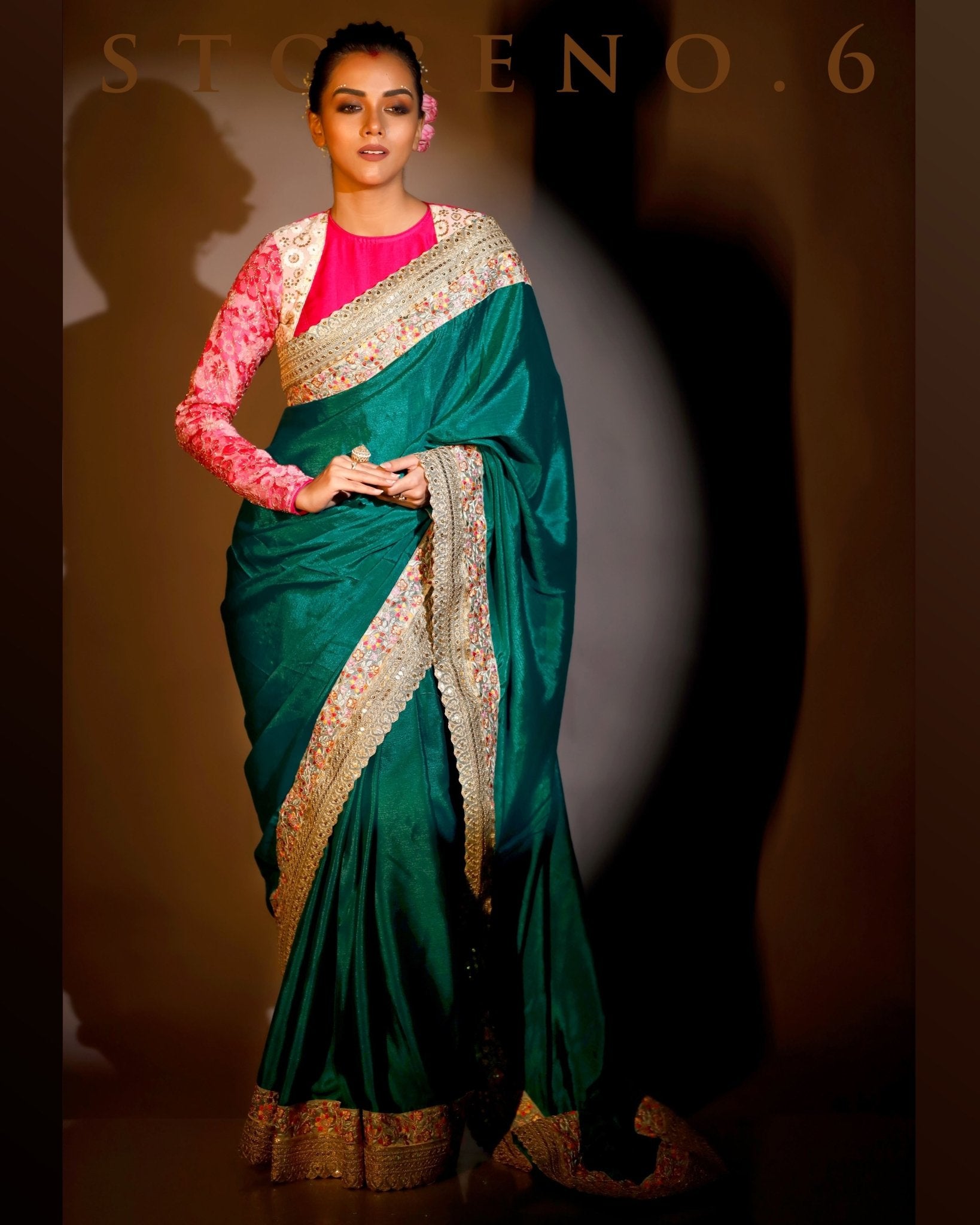 OFFSHORE OCEAN READY-TO-WEAR SAREE AND BLOUSE SET
