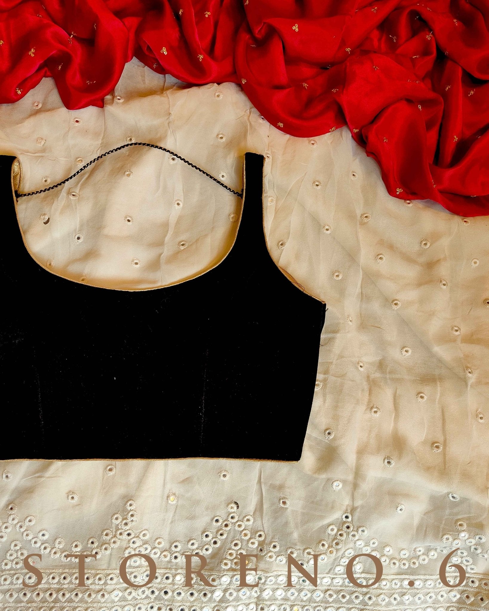 DARING BLACK VELVET BLOUSE