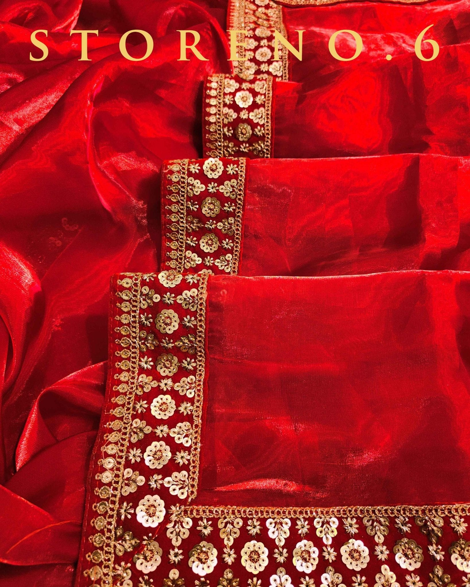 NOOR-E-SURKH SAREE WITH GUL KAARI SURMAI BLOUSE