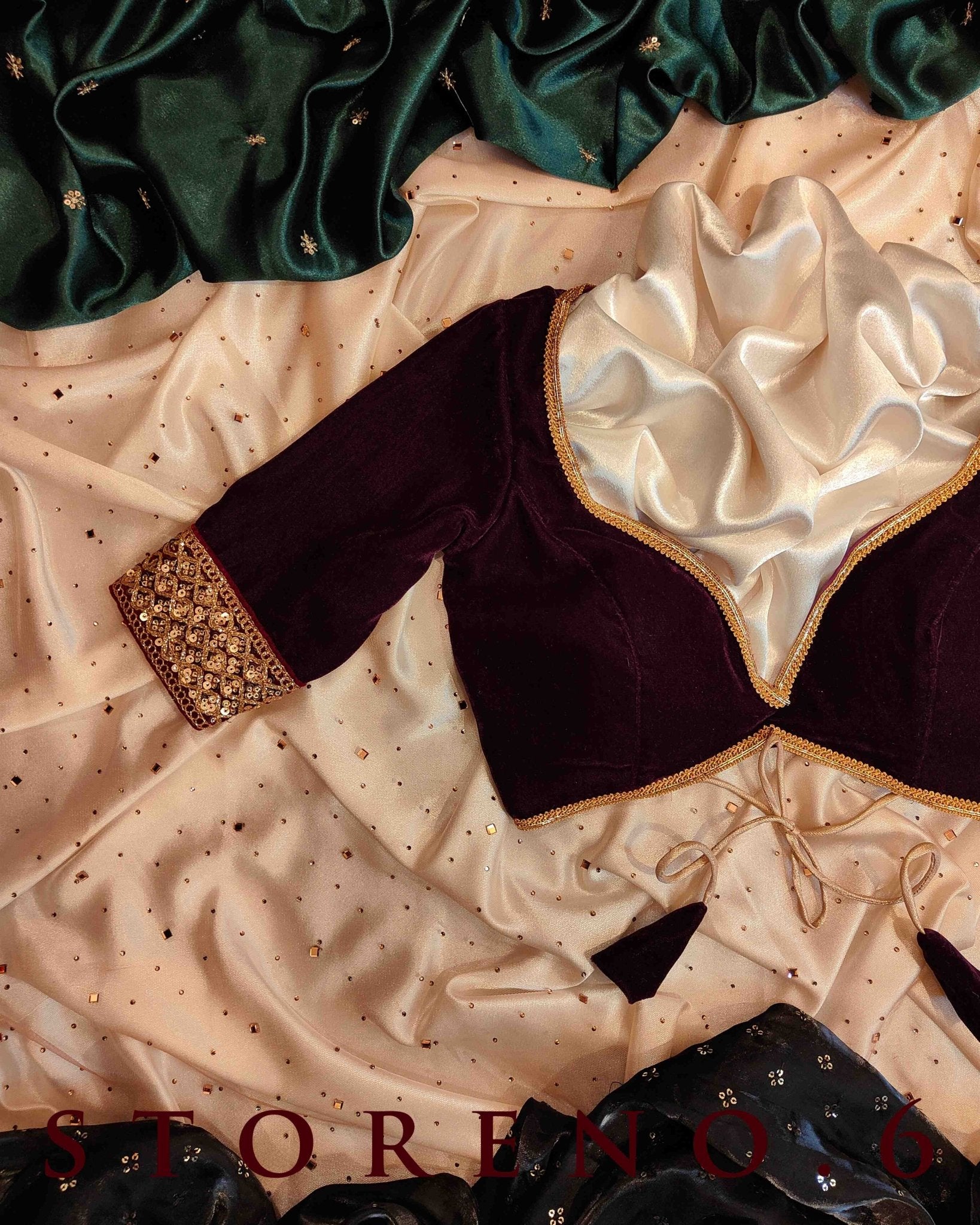 MAKHMAL SINDOORI BLOUSE
