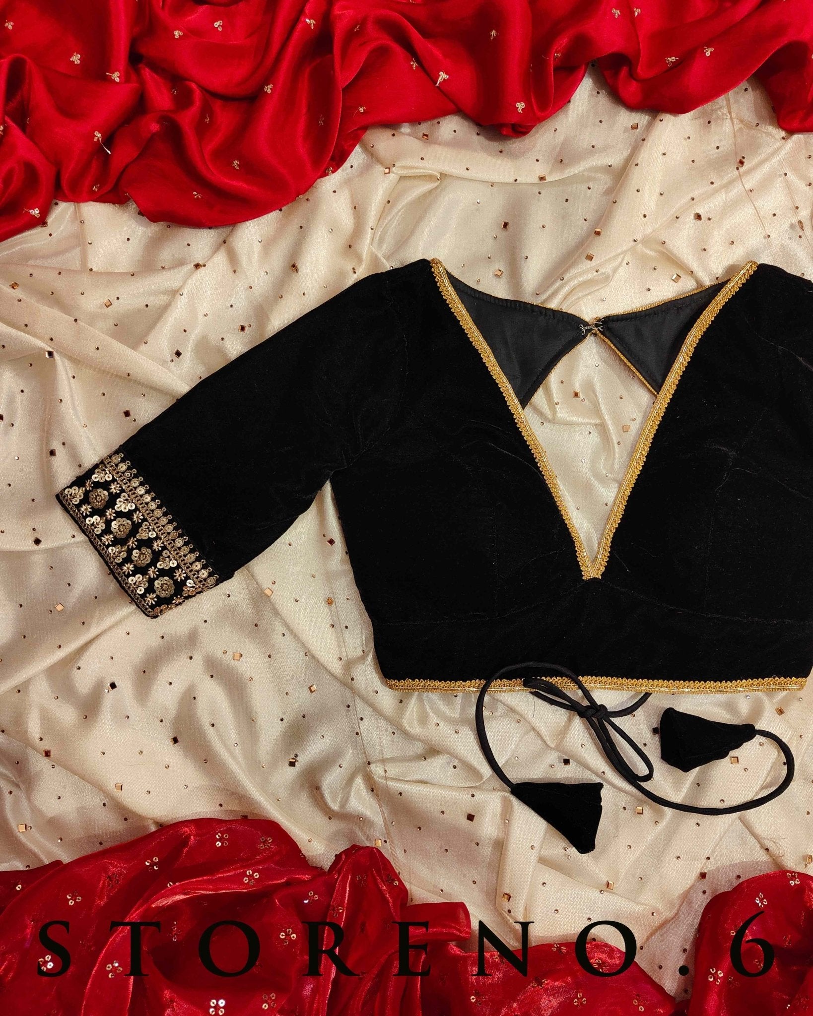 MAKHMAL SIAH BLOUSE-X