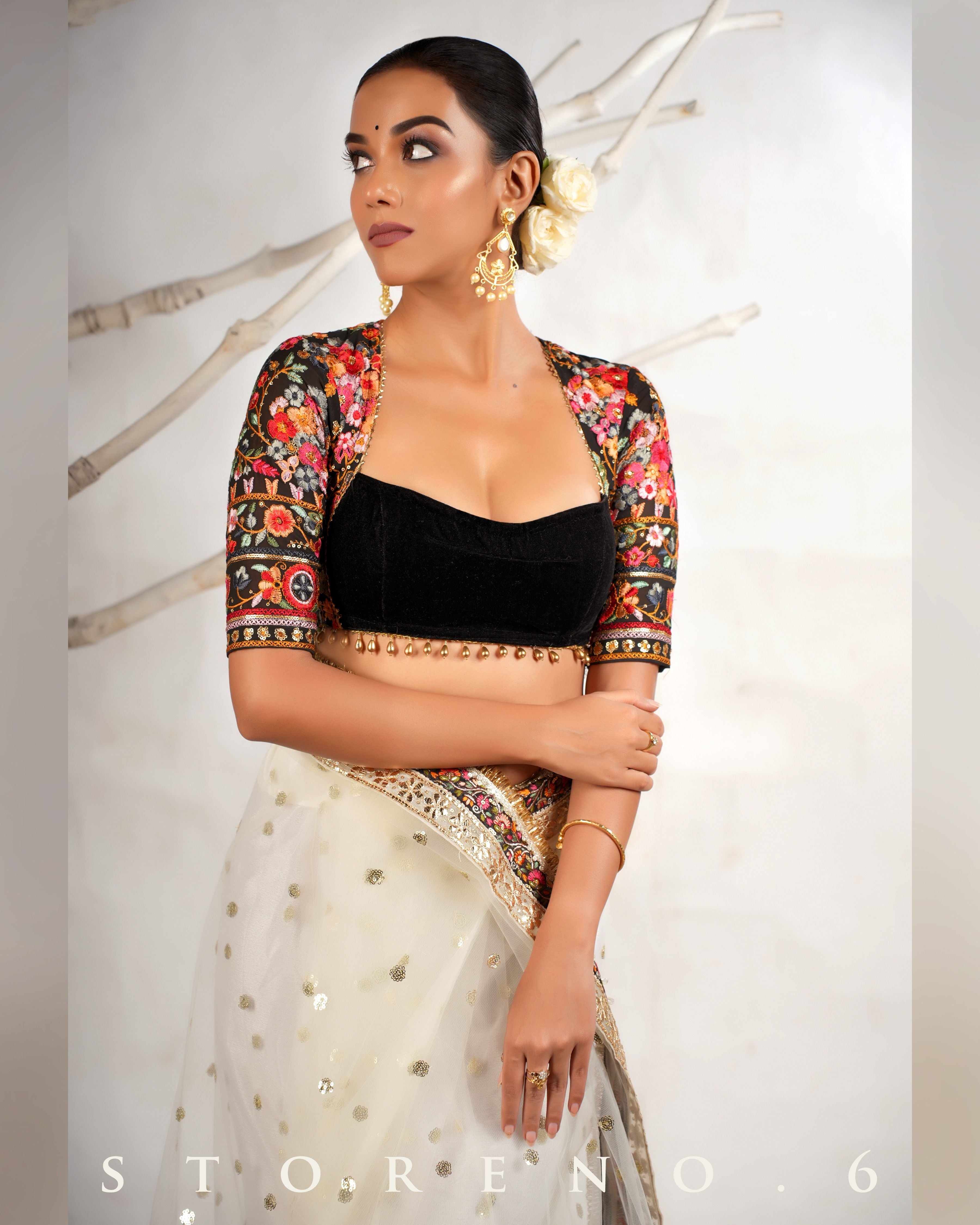SIAH ASHIQUI MELANGE BLOUSE