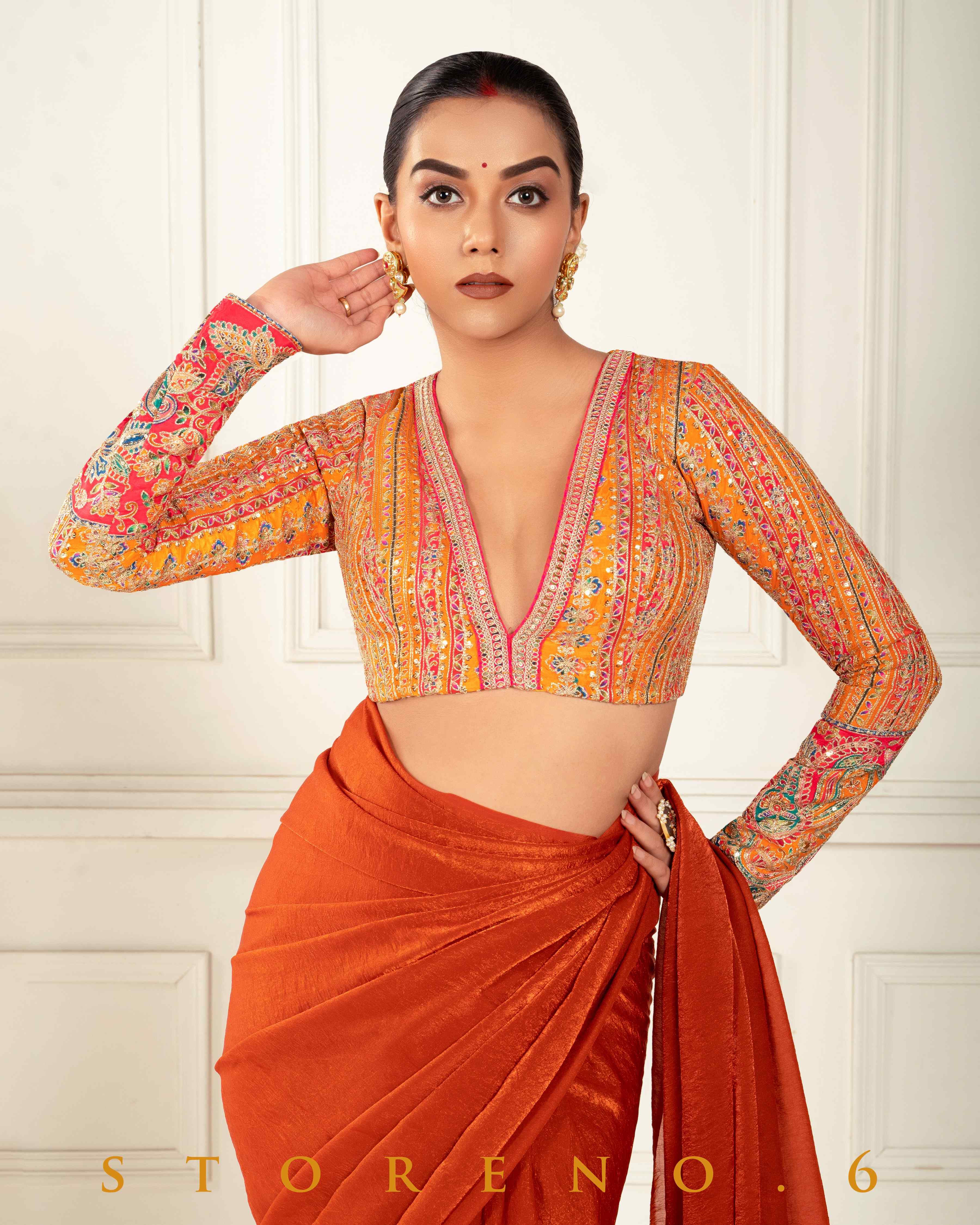 TANGERINE TREASURE BLOUSE