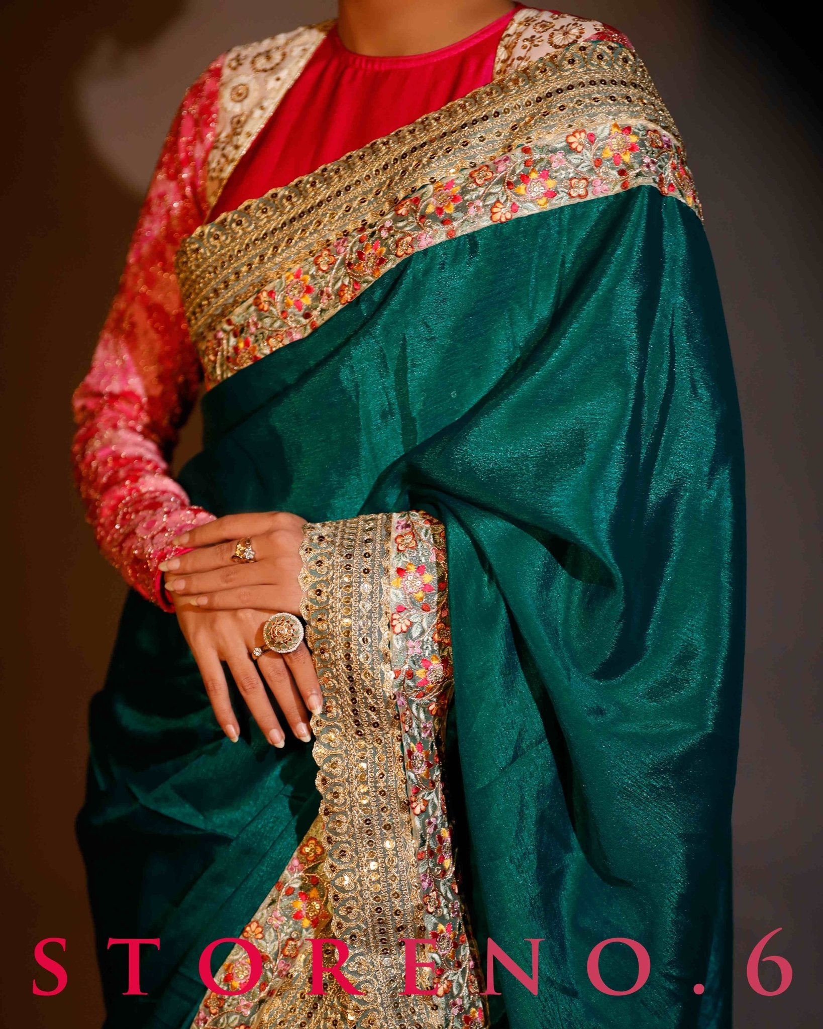 OFFSHORE OCEAN READY-TO-WEAR SAREE AND BLOUSE SET