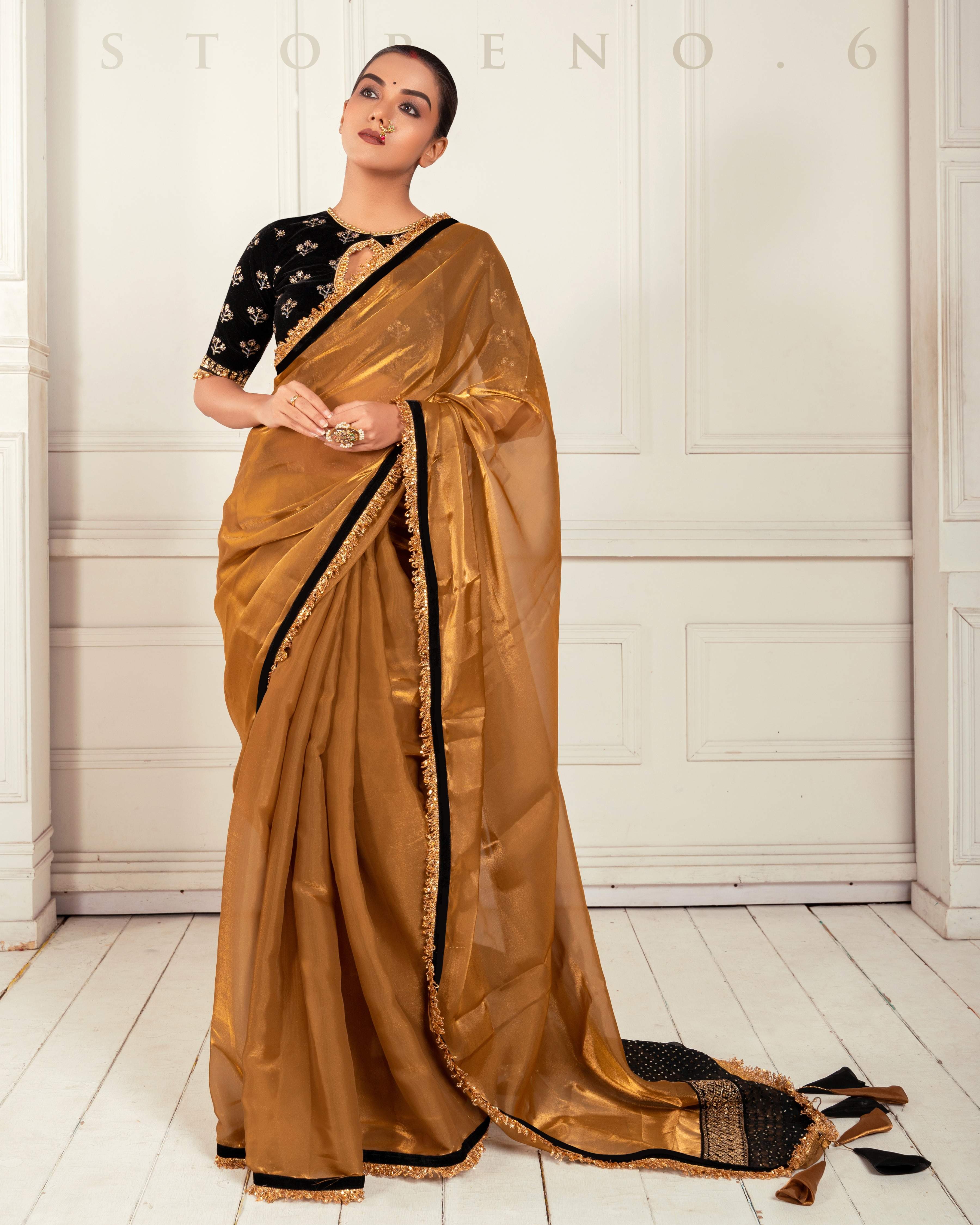 MIDNIGHT MYSTERY SAREE WITH GRACE & GLAM BLOUSE