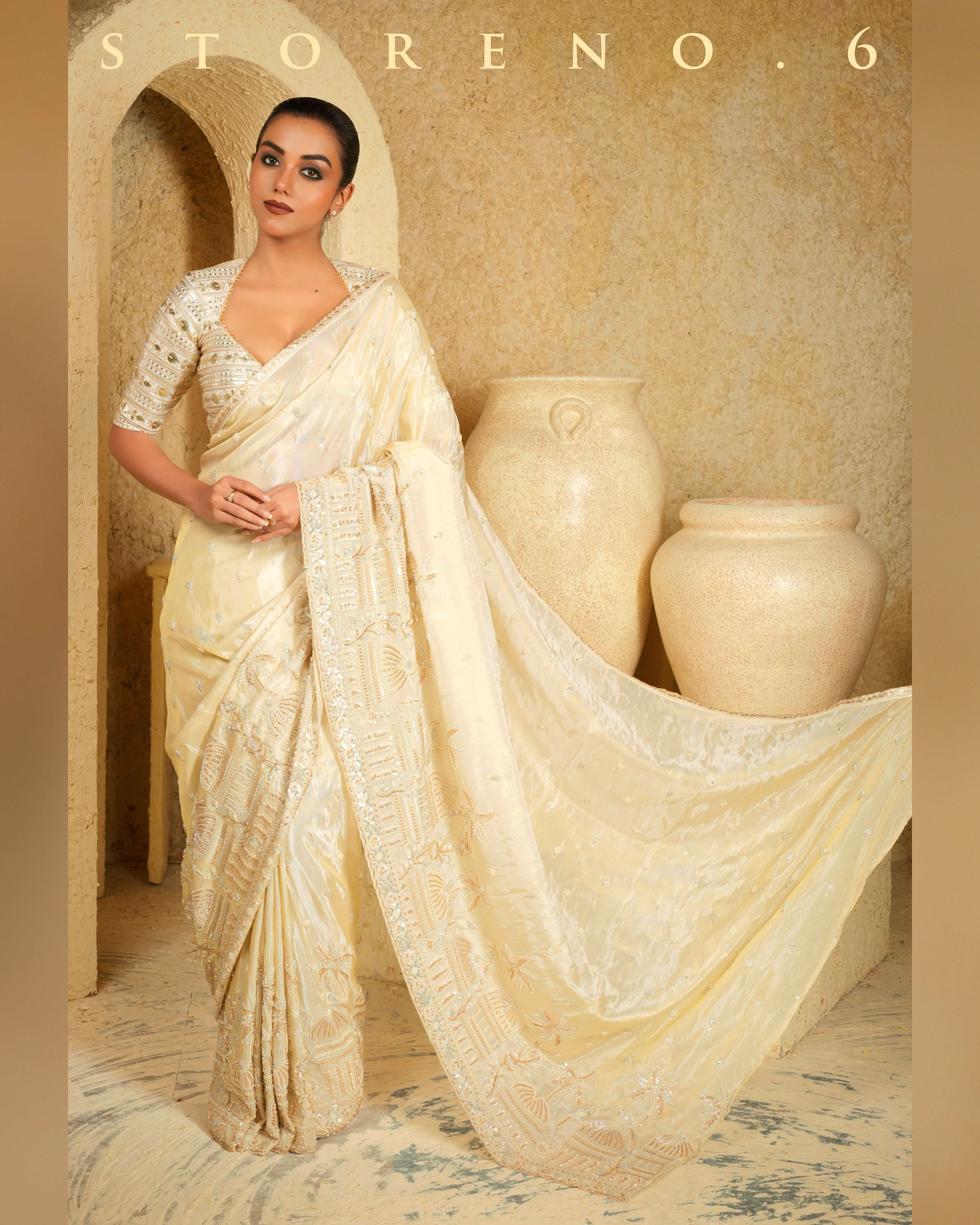 IVORY IDOL SAREE WITH INTENSE IVORY BLOUSE