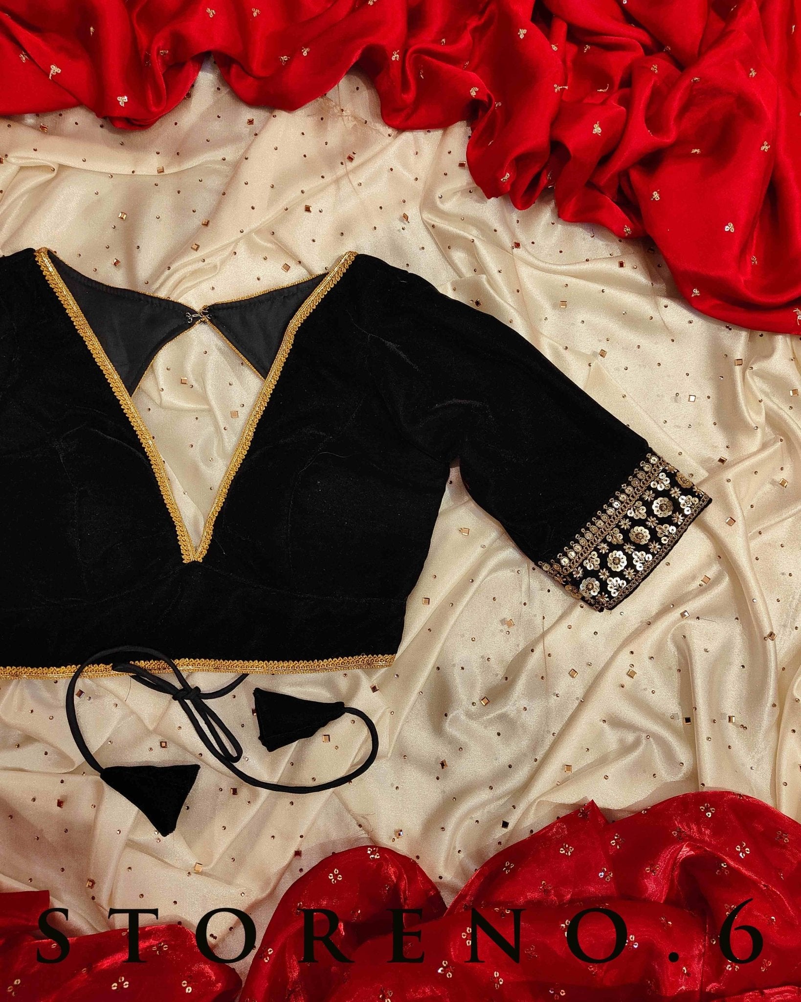 MAKHMAL SIAH BLOUSE-X
