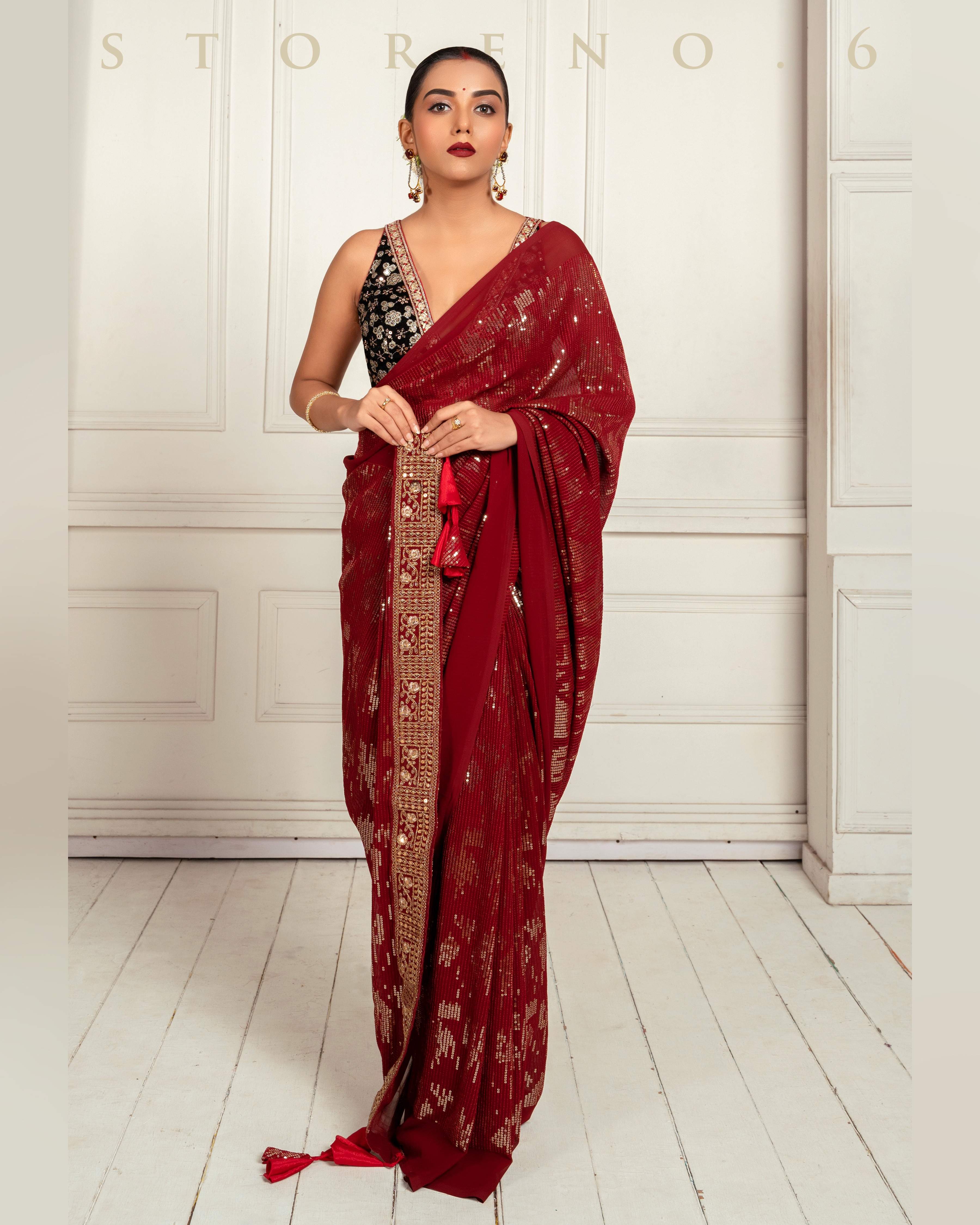 OPERA QUEEN SAREE WITH FAME FANTASY BLOUSE