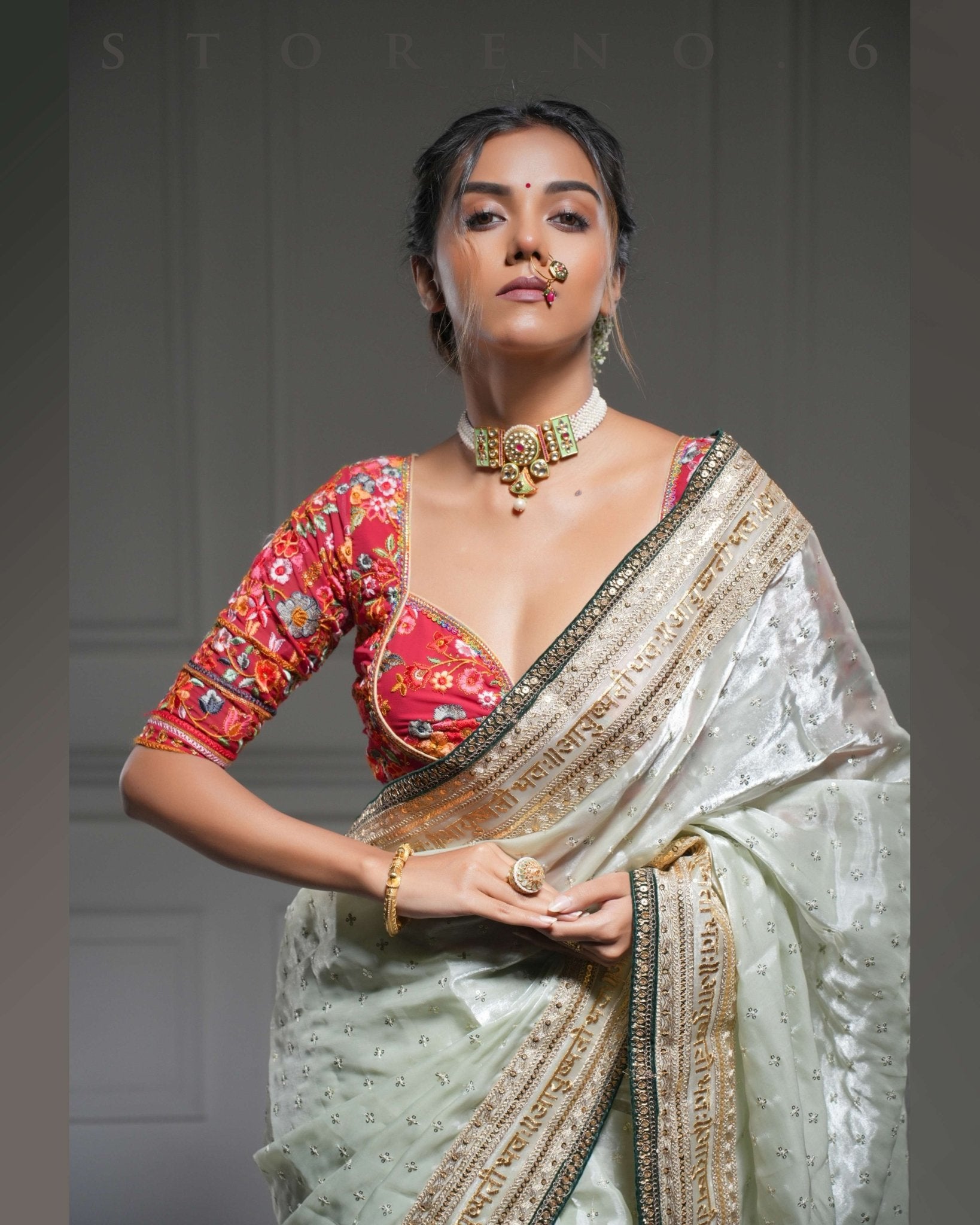 SURKH ASHIQUI QUEEN'S CUT BLOUSE