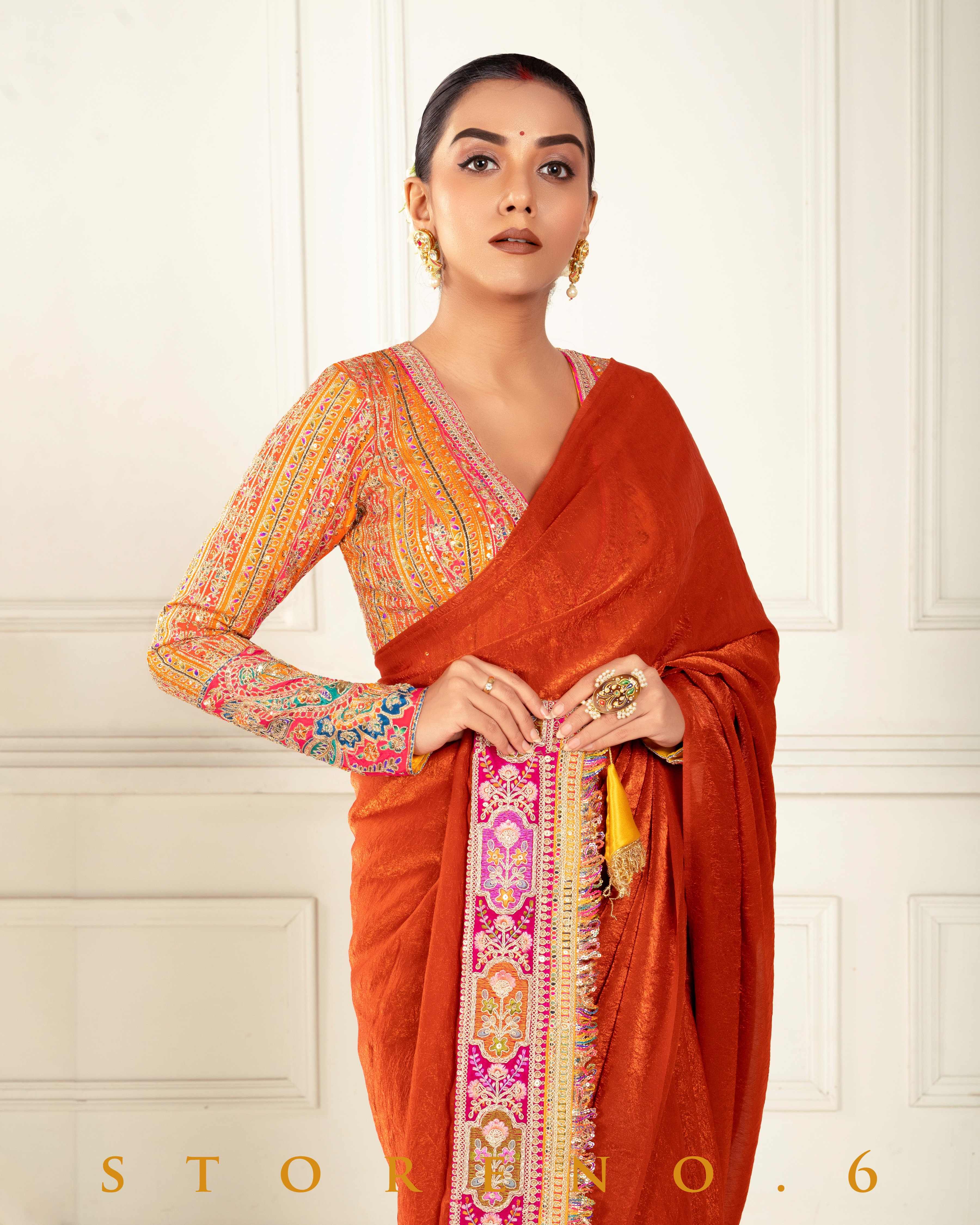 TANGERINE TREASURE BLOUSE