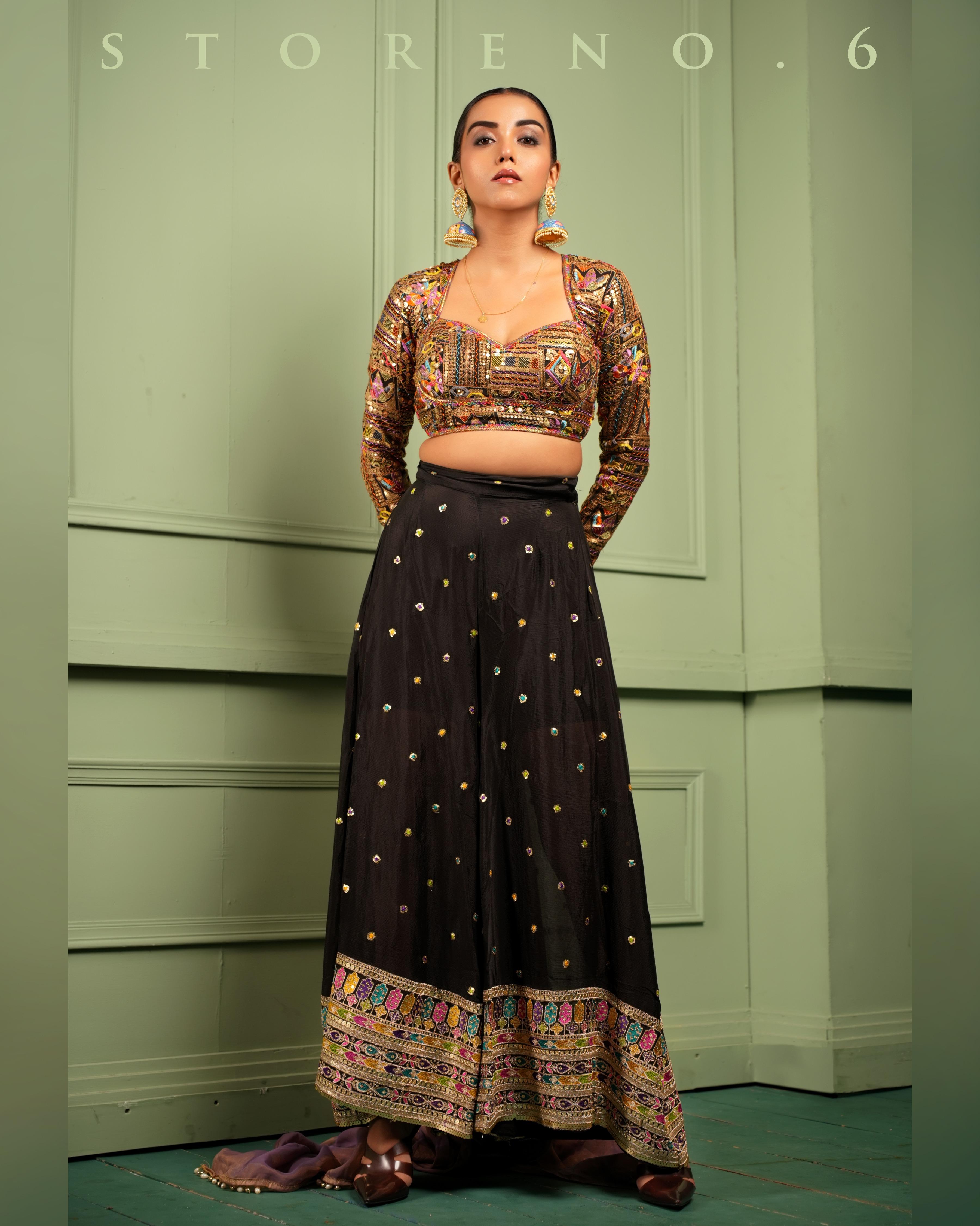 THE FIERY FLAIR PALAZZO AND BLOUSE SET