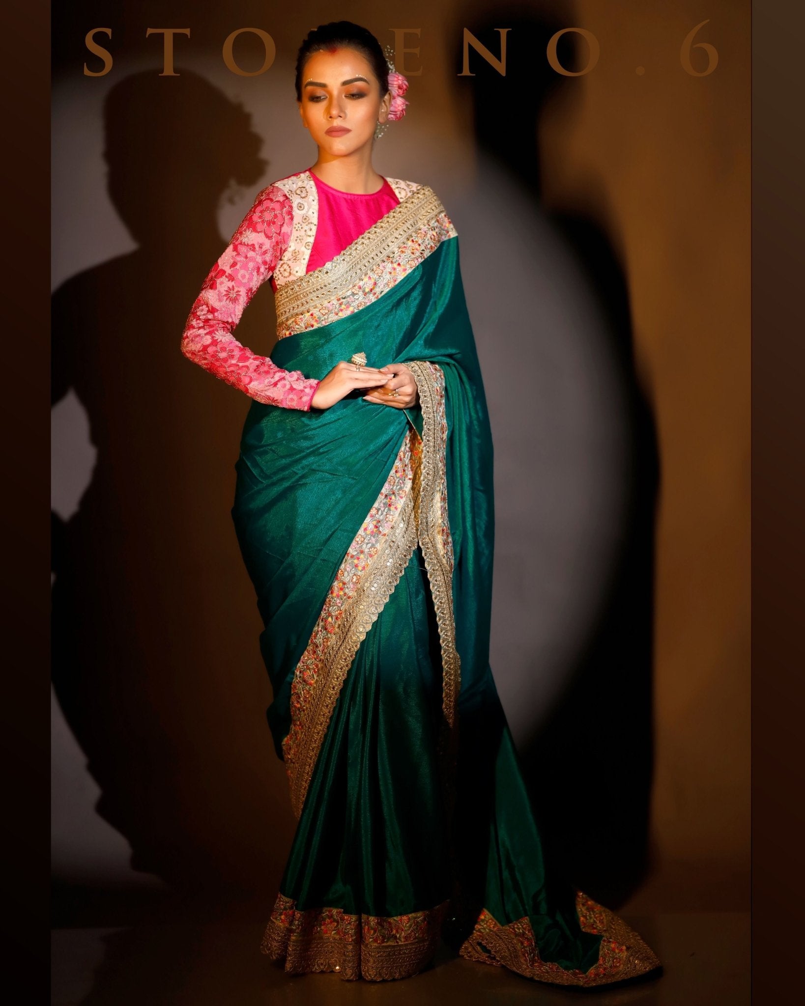 OFFSHORE OCEAN READY-TO-WEAR SAREE AND BLOUSE SET