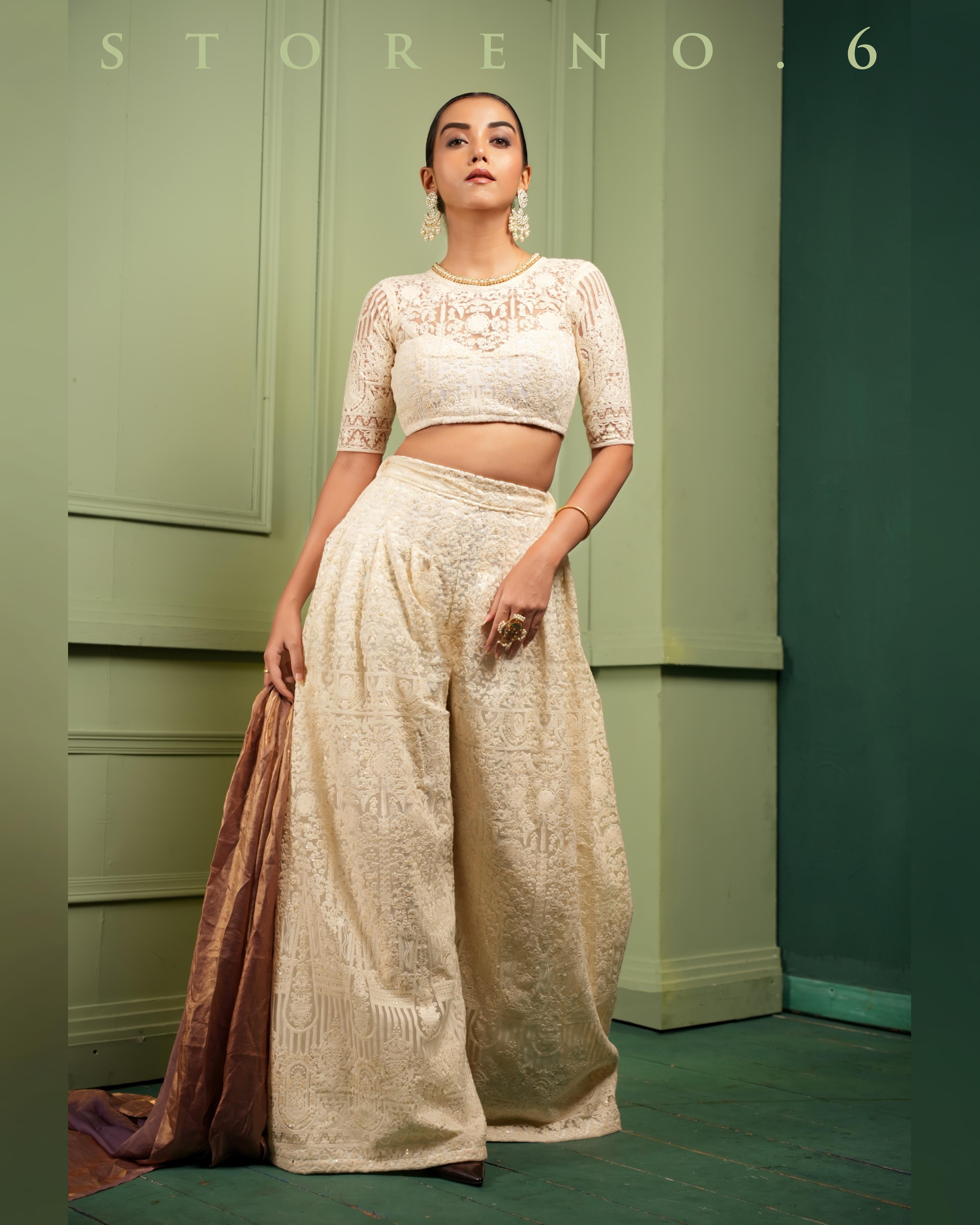 THE DIVINE DARLING PALAZZO AND BLOUSE SET