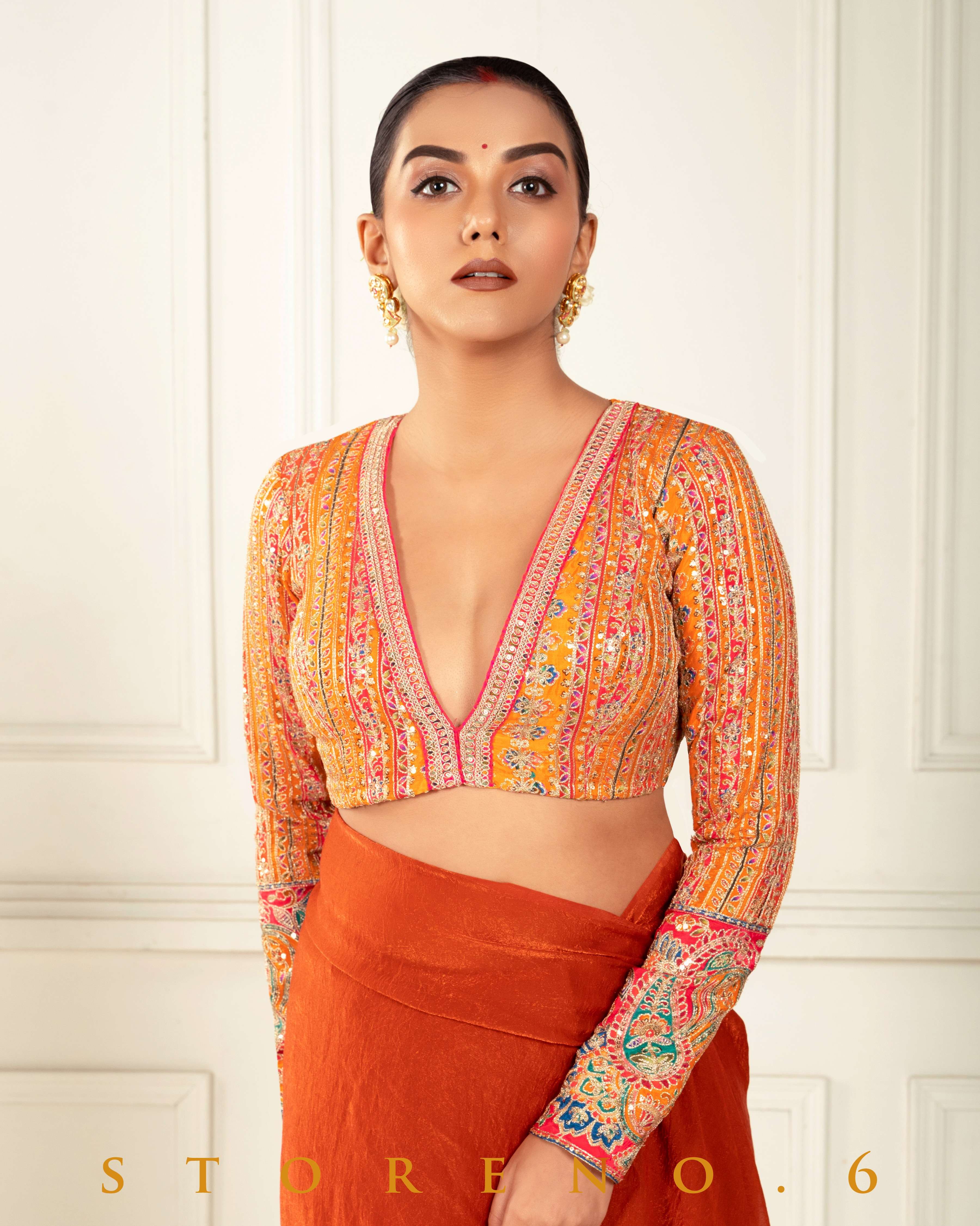 TANGERINE TREASURE BLOUSE