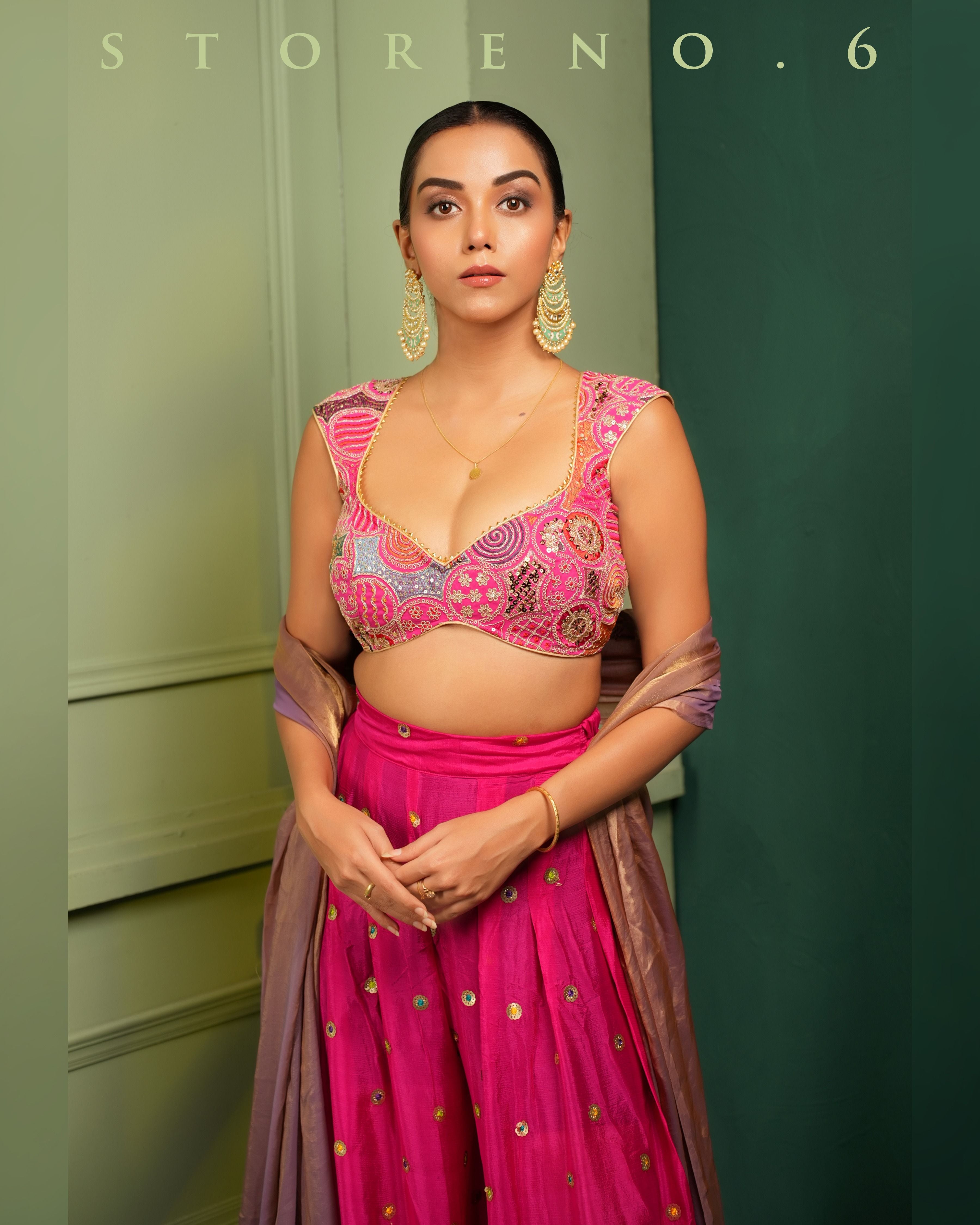 THE FANCY FLAIR PALAZZO AND BLOUSE SET