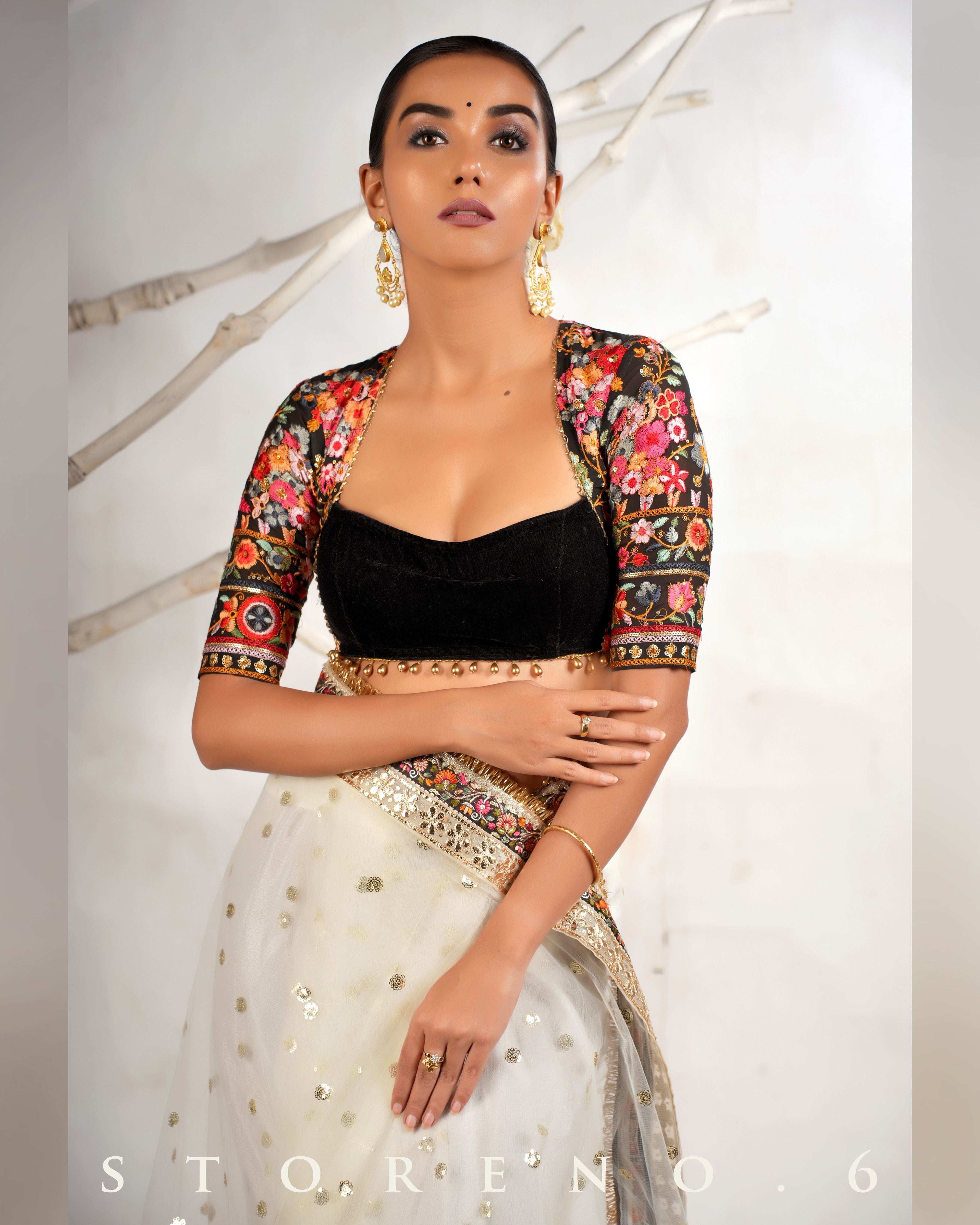 SIAH ASHIQUI MELANGE BLOUSE