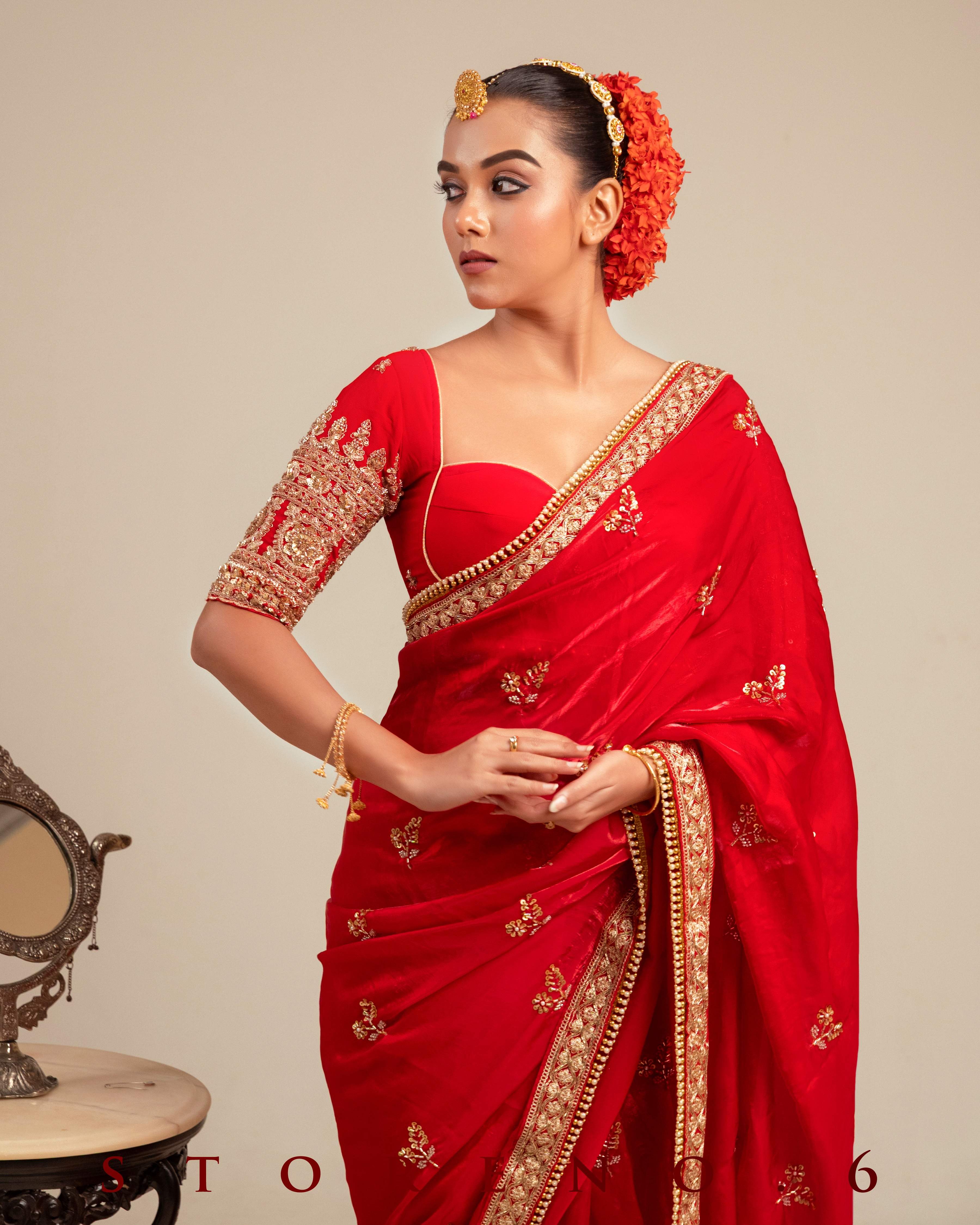 CRIMSON CAROUSAL SAREE