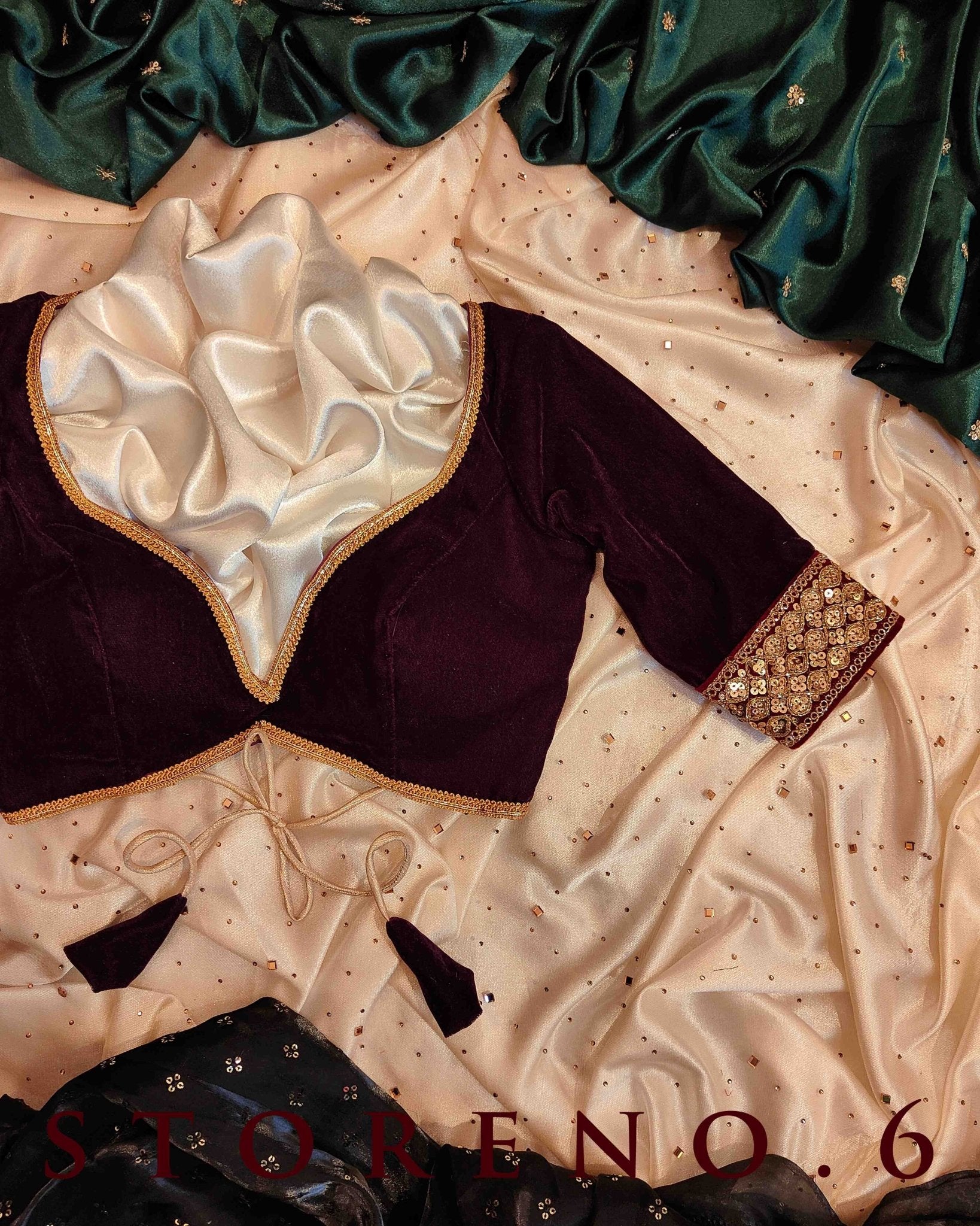 MAKHMAL SINDOORI BLOUSE