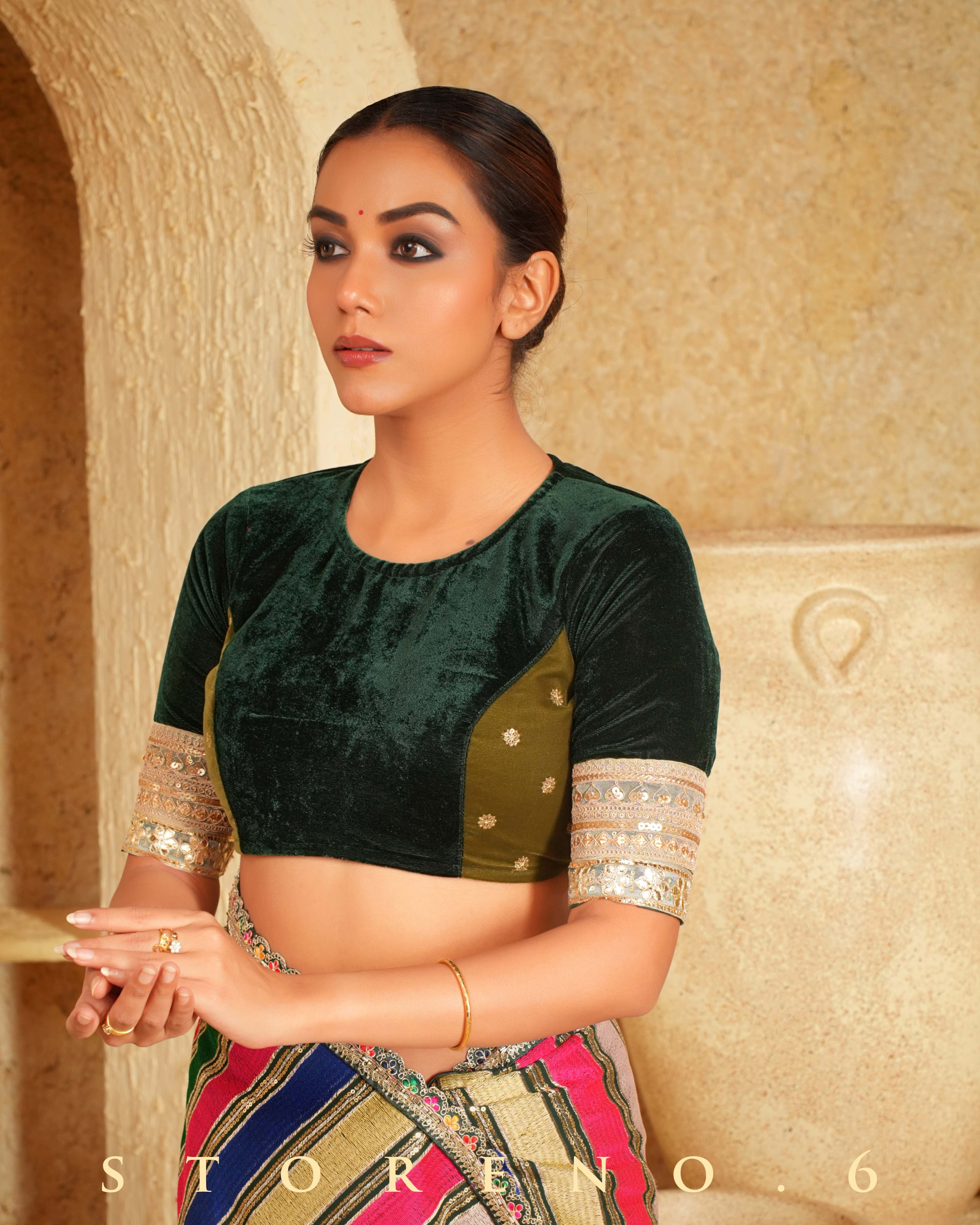 FANCY FOREST SAREE WITH REGAL RADIANCE BLOUSE