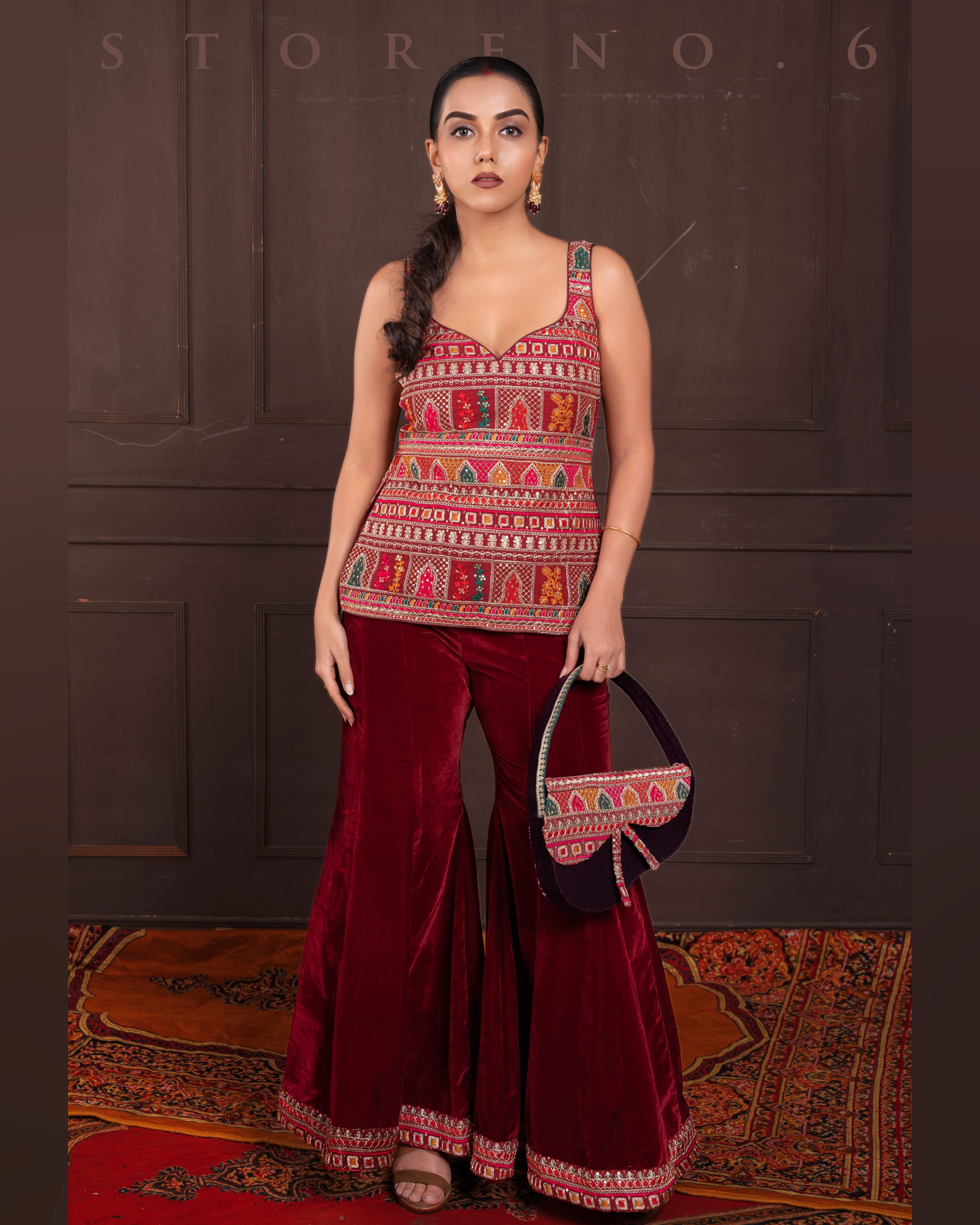 SANGRIA SWITCH SHARARA PANTS