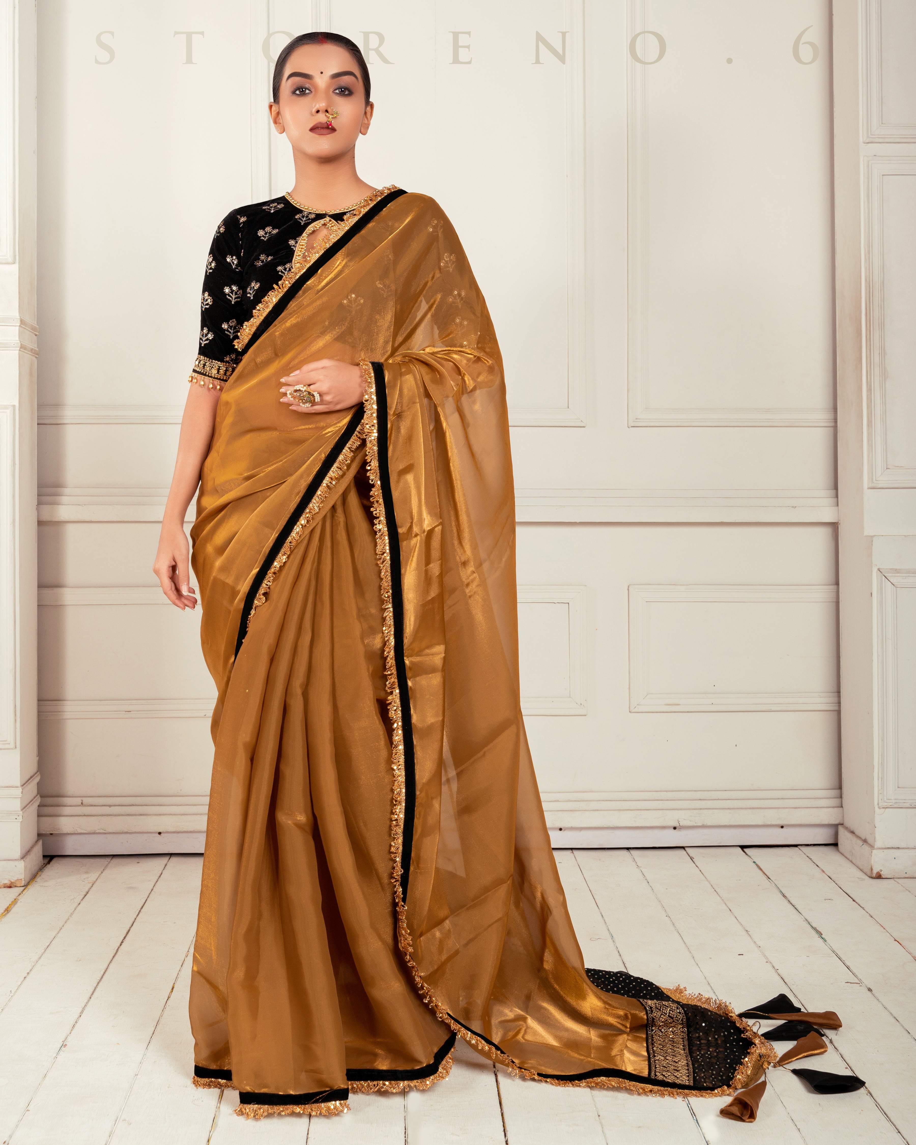 MIDNIGHT MYSTERY SAREE WITH GRACE & GLAM BLOUSE