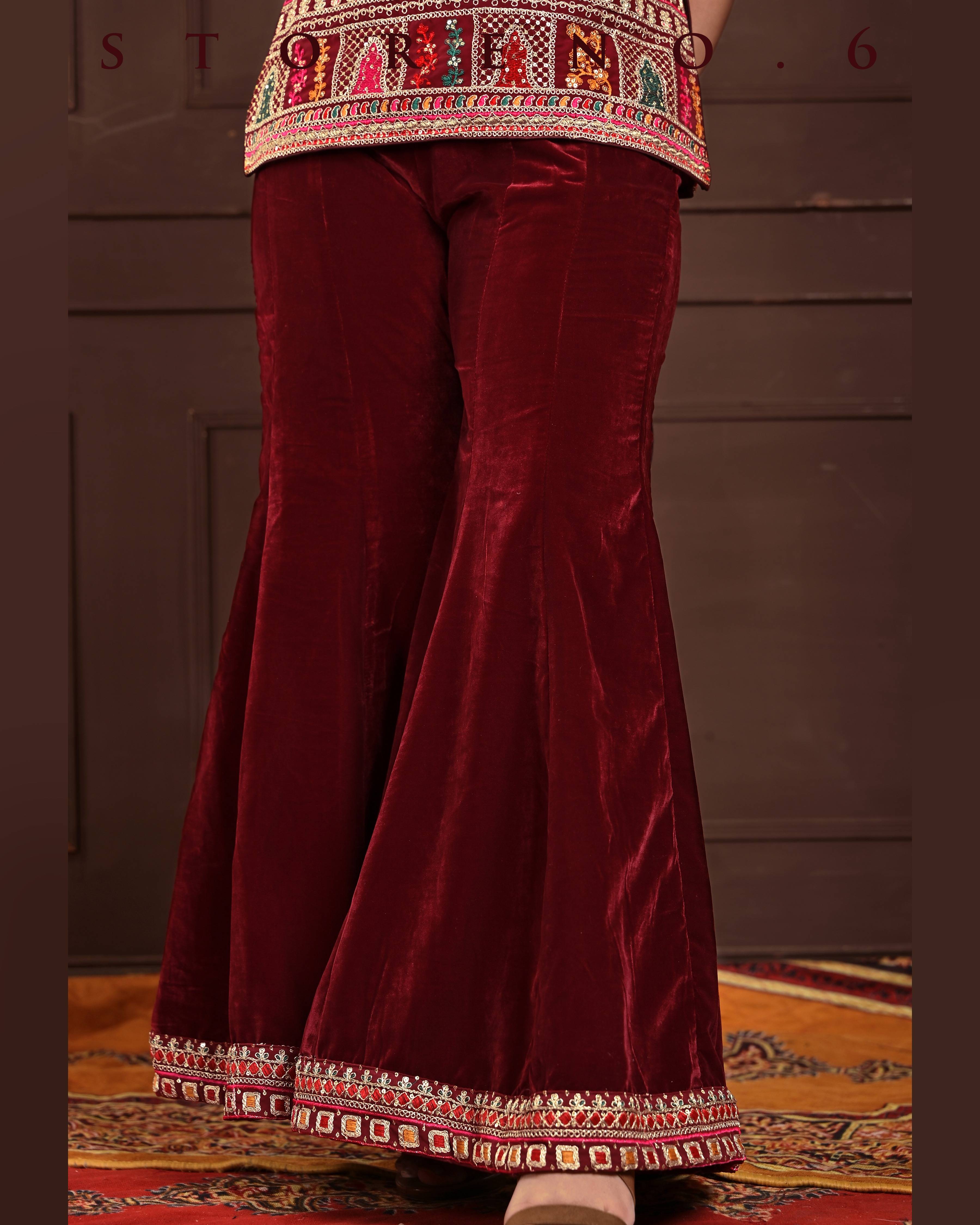 SANGRIA SWITCH KURTI AND SHARARA SET