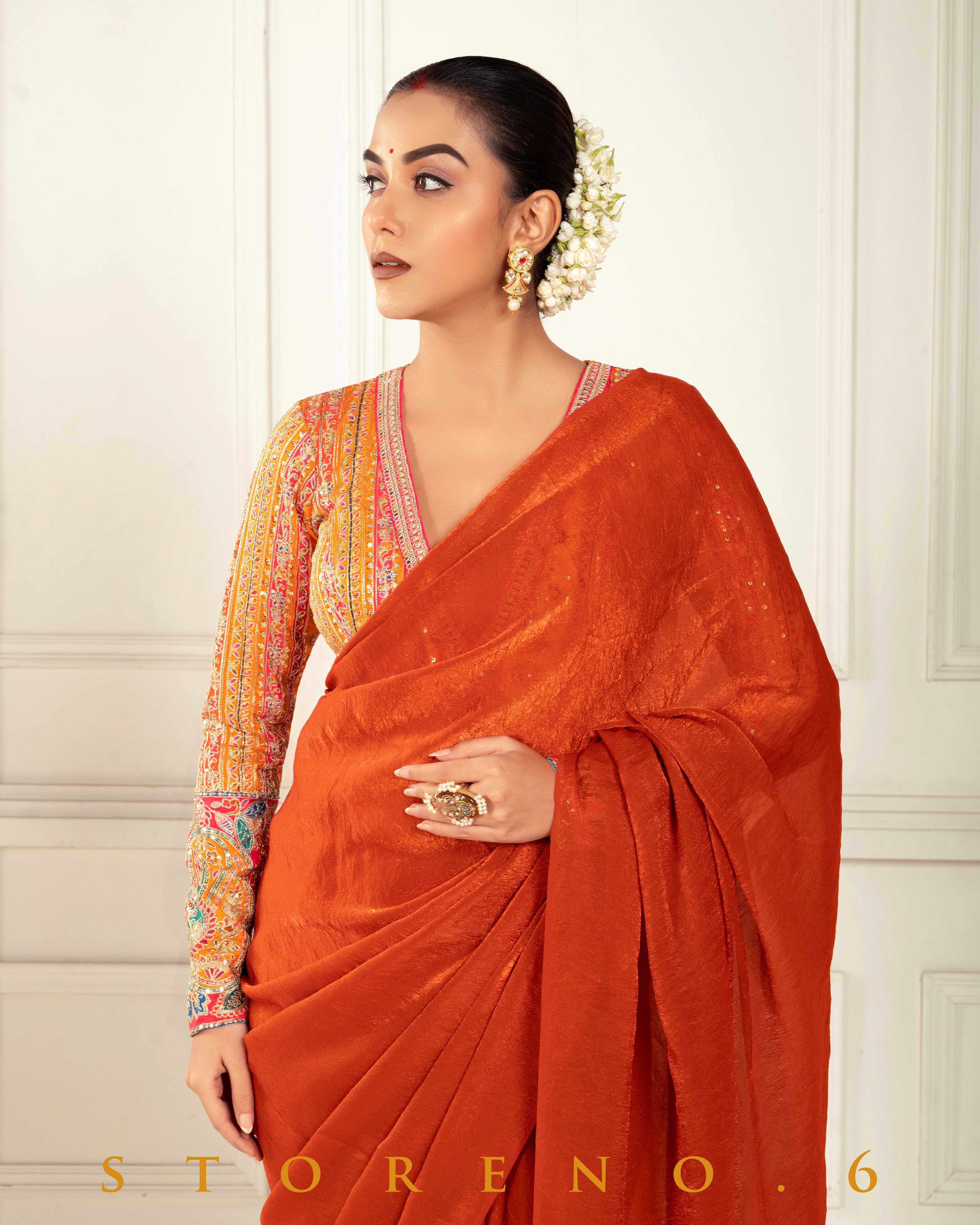 TANGERINE TREASURE BLOUSE