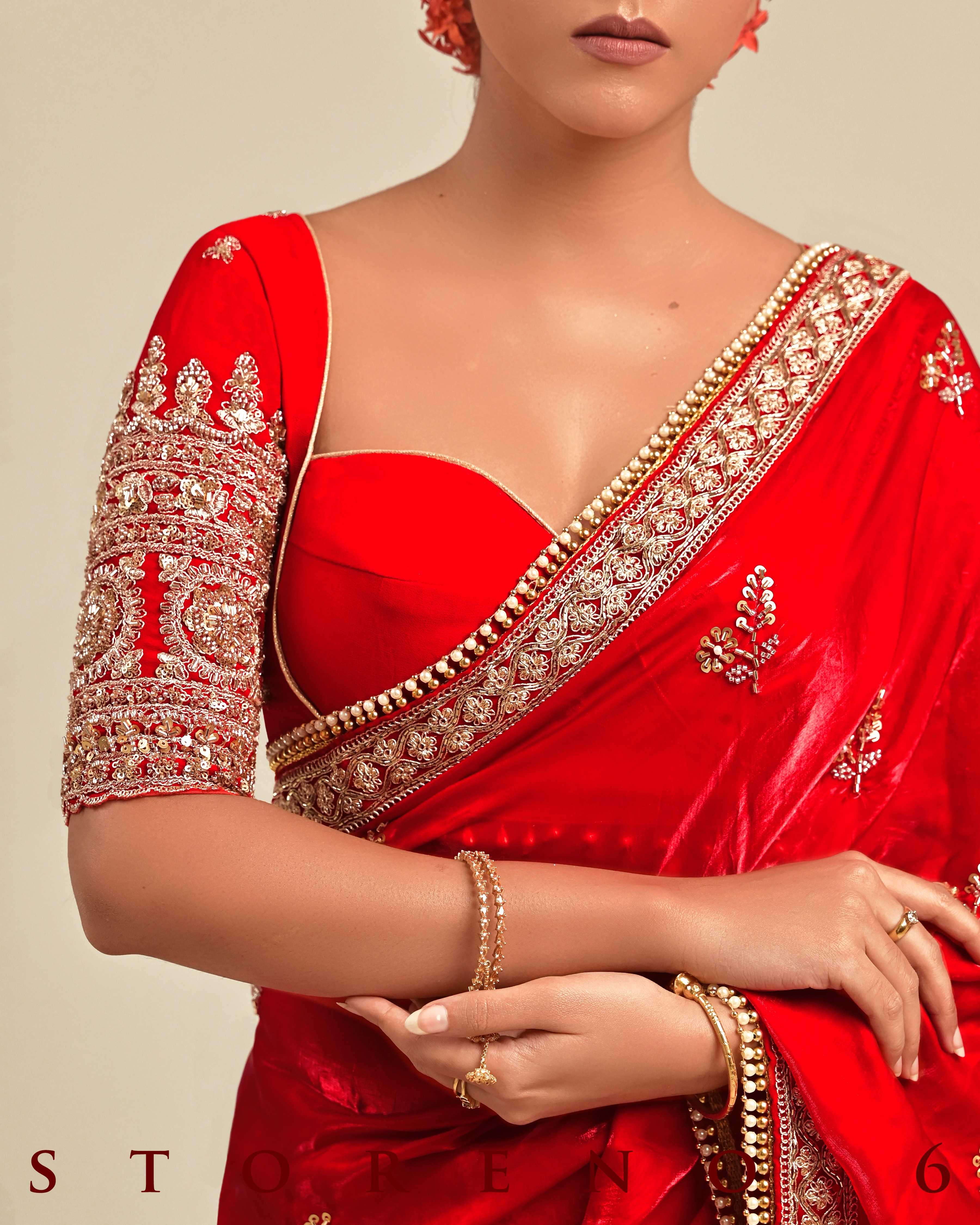 CRIMSON CAROUSAL SAREE