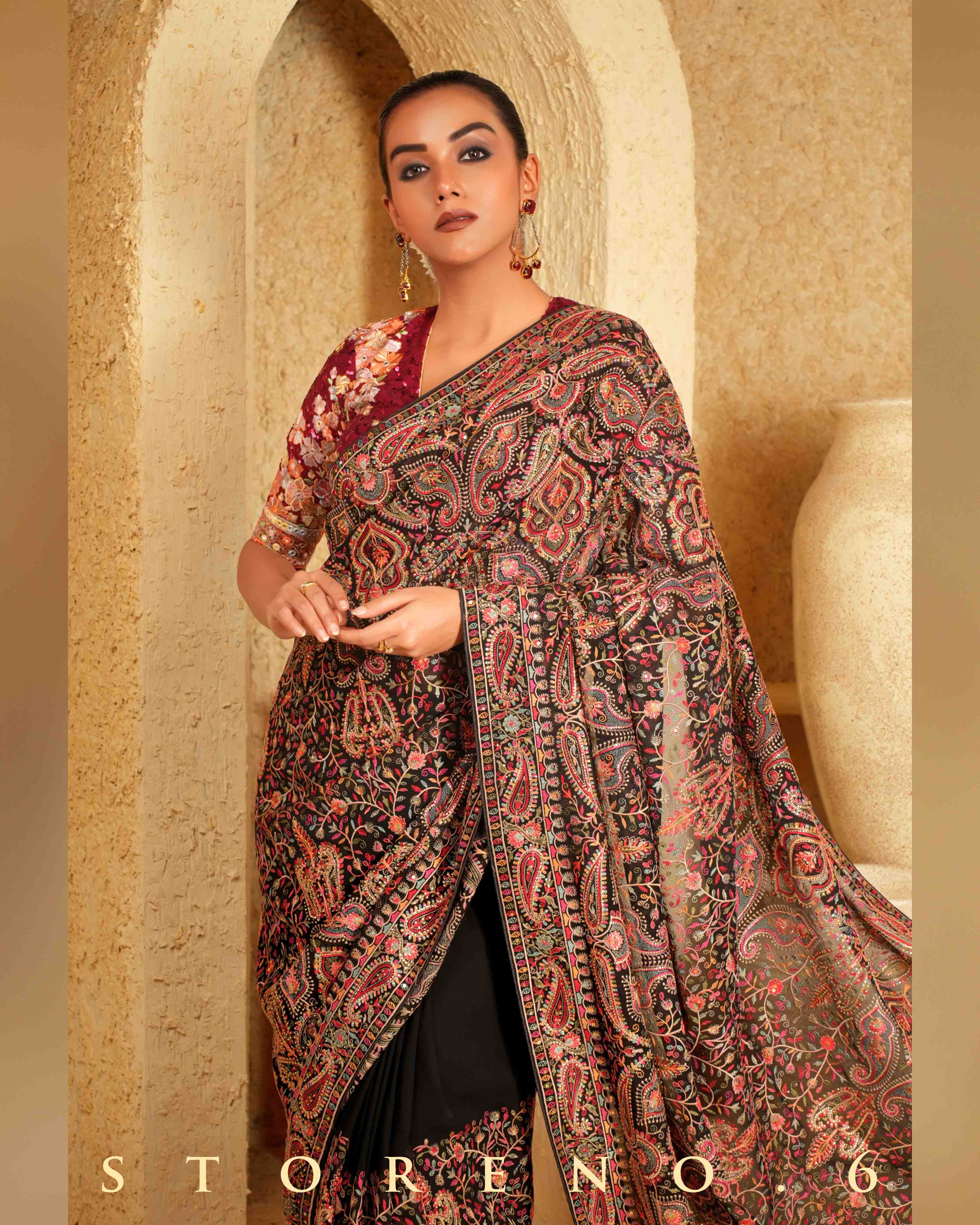 ONYX OPERA SAREE WITH RAAKT AFSOON LUXE BLOUSE
