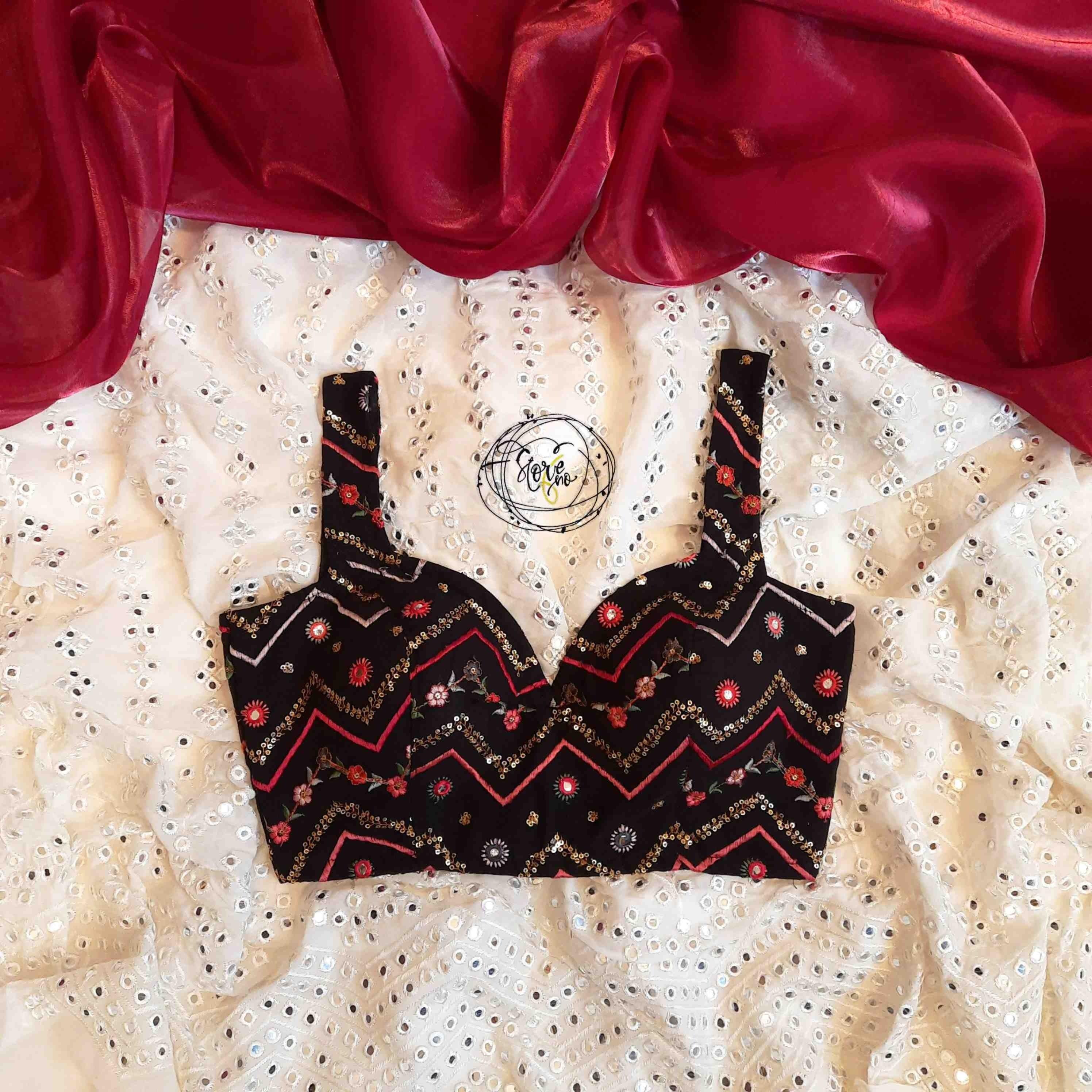MIZAAZ-E-SIAH STRAPPY BLOUSE