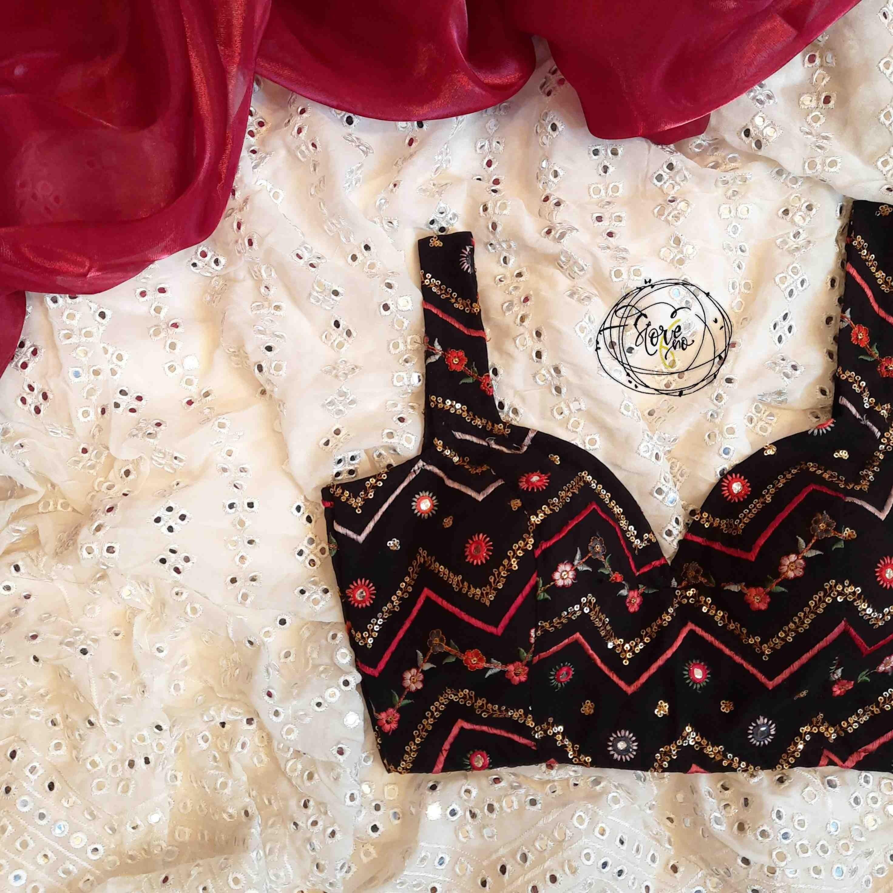 MIZAAZ-E-SIAH STRAPPY BLOUSE