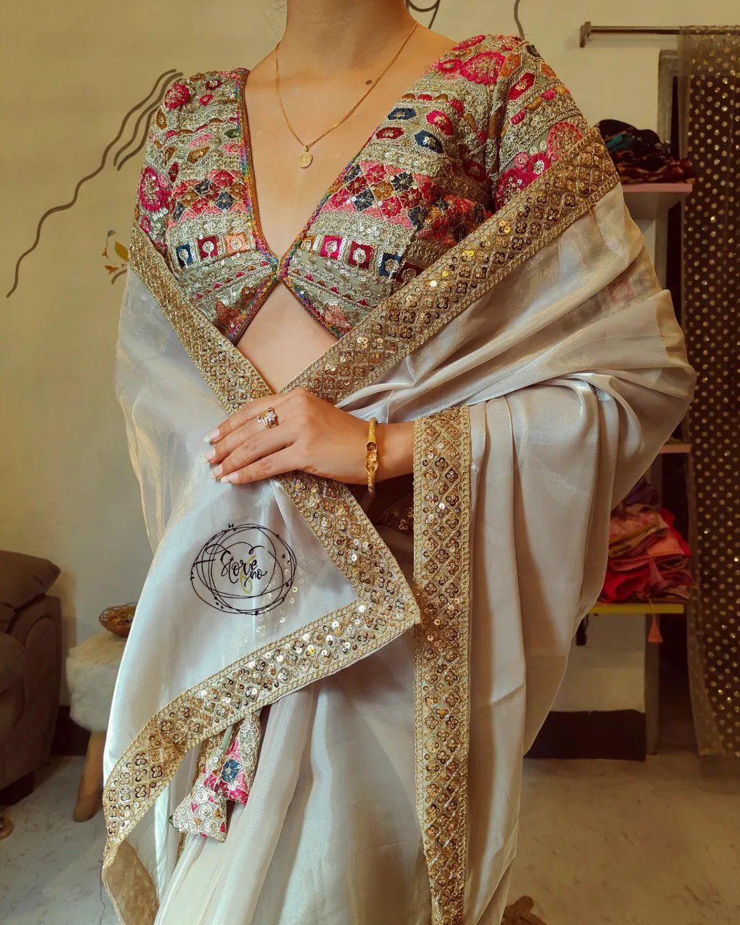 GUL KAARI SURMAI BLOUSE WITH NOOR-E-SONA SAREE