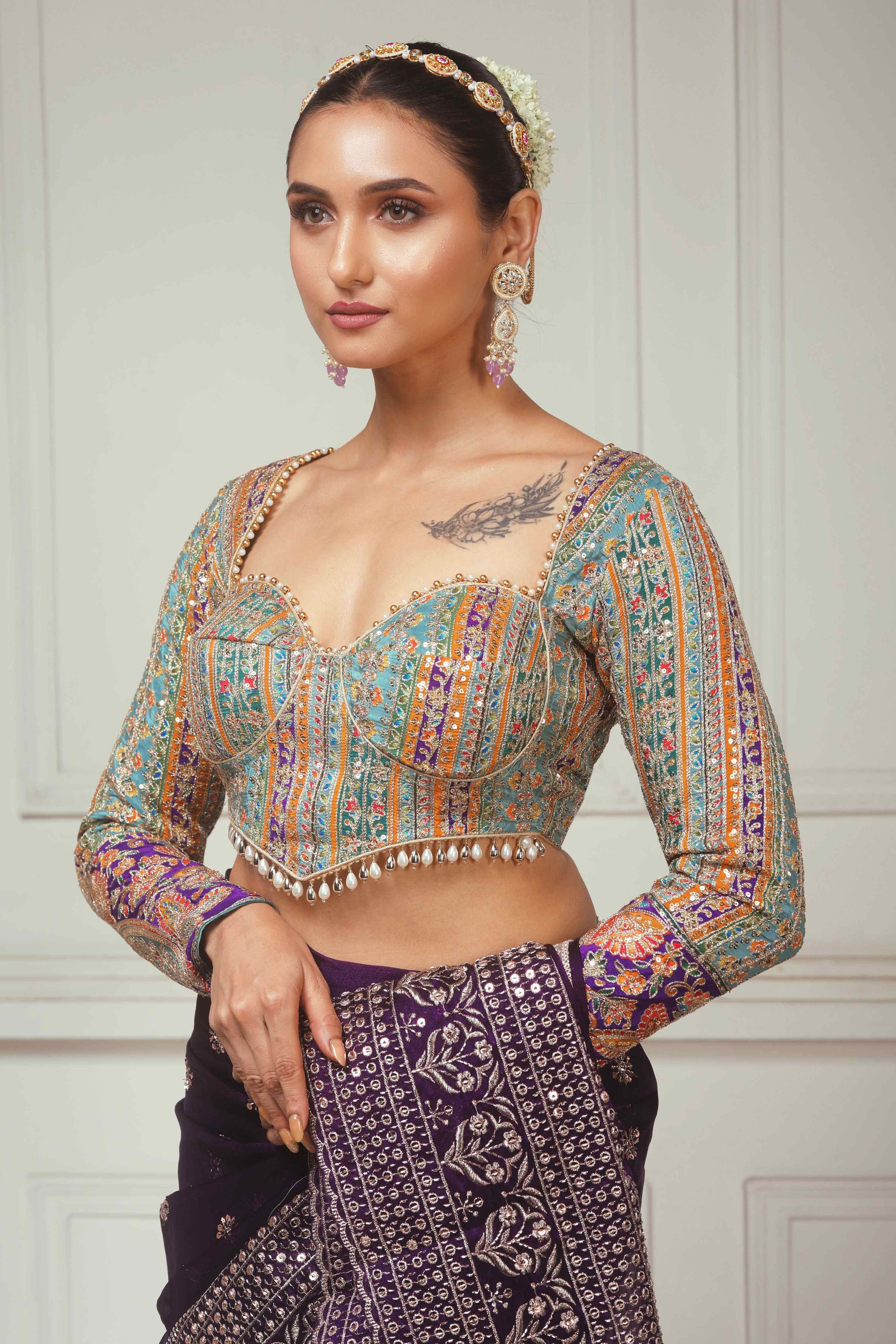 TEAL TEASE BLOUSE