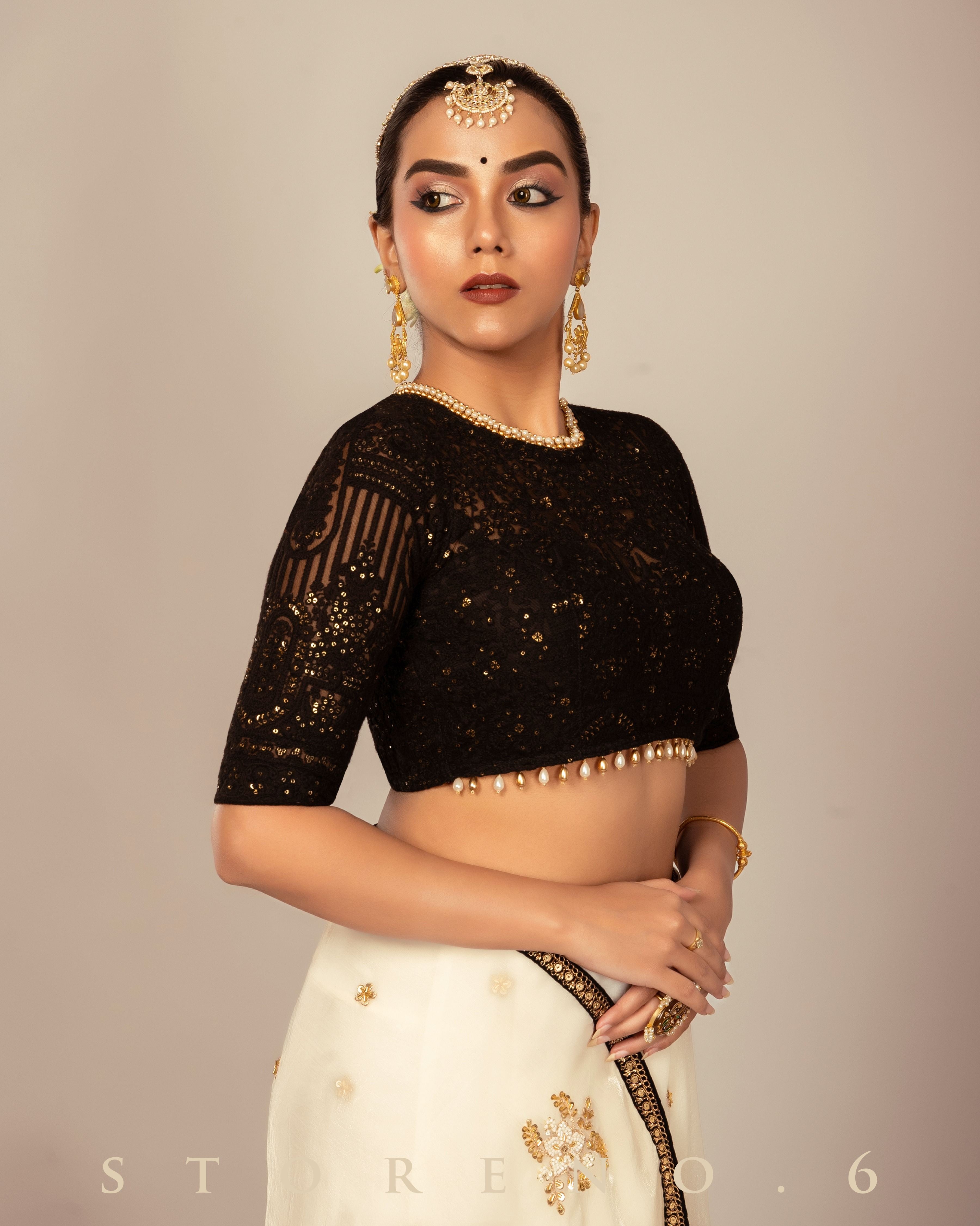 STELLAR SPLENDOR SAREE WITH DELUXE DESIRE BLOUSE