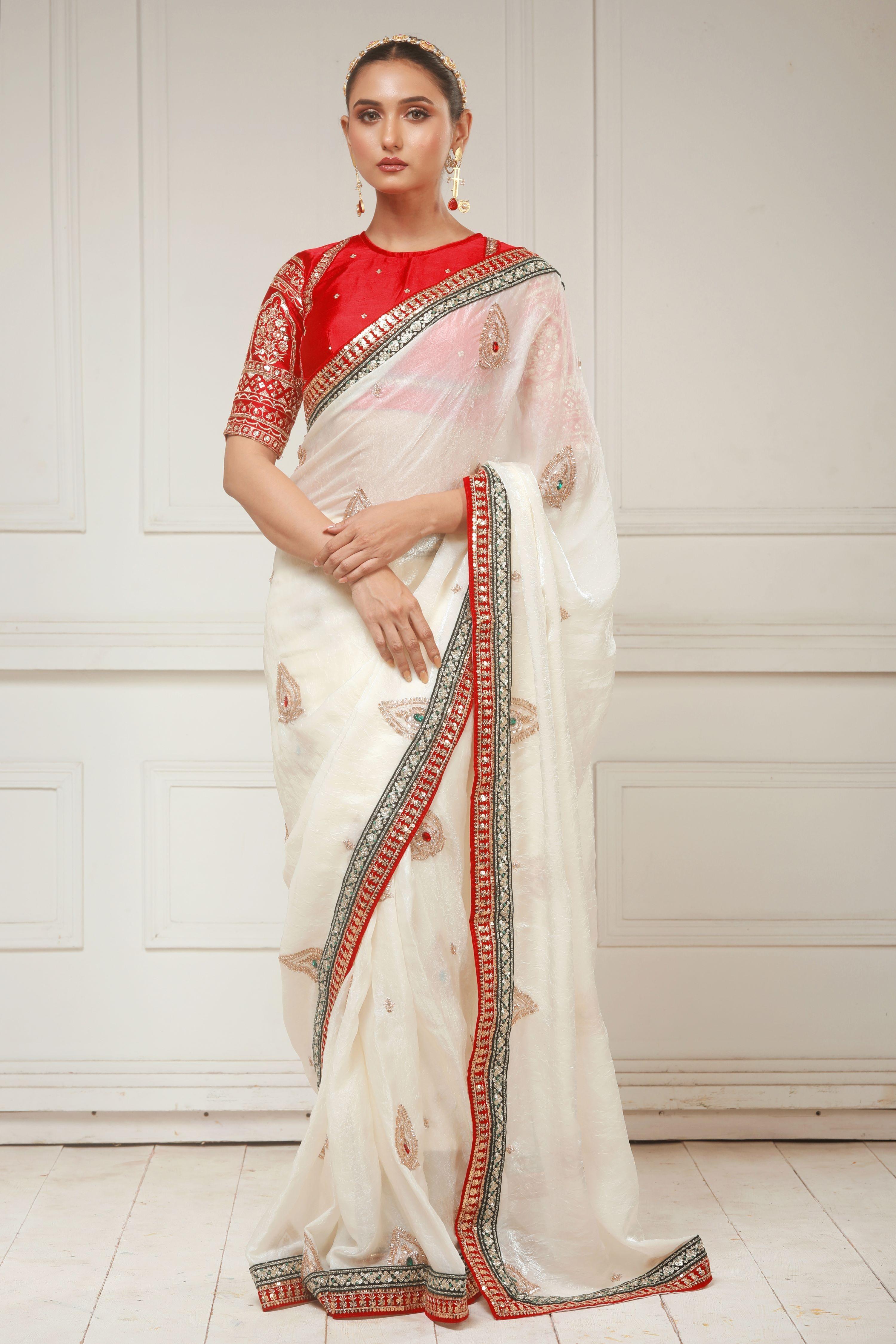 JASHN JEWELS SAREE WITH TIMELESS TEASE BLOUSE