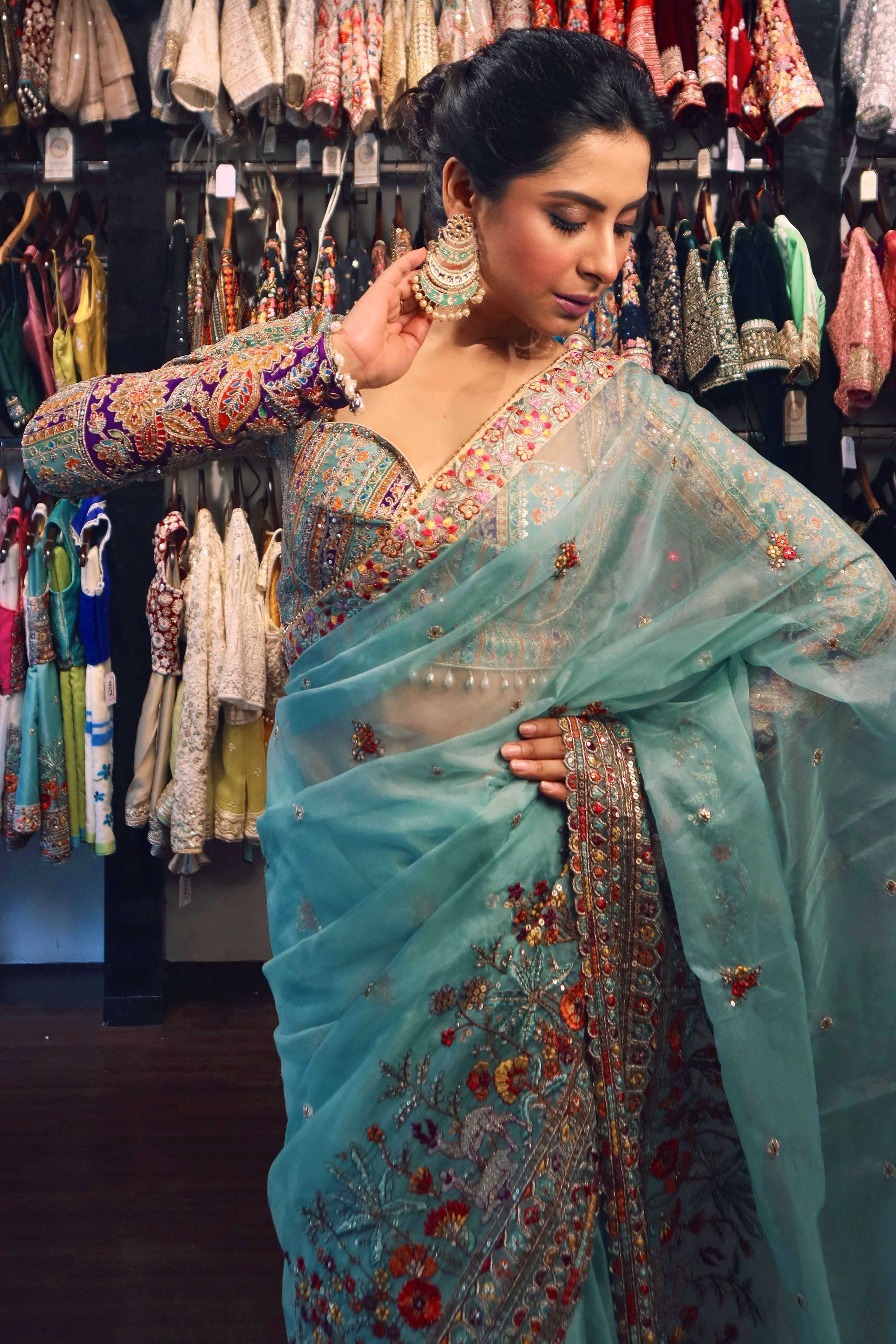 TEAL TREASURE LUXE BLOUSE