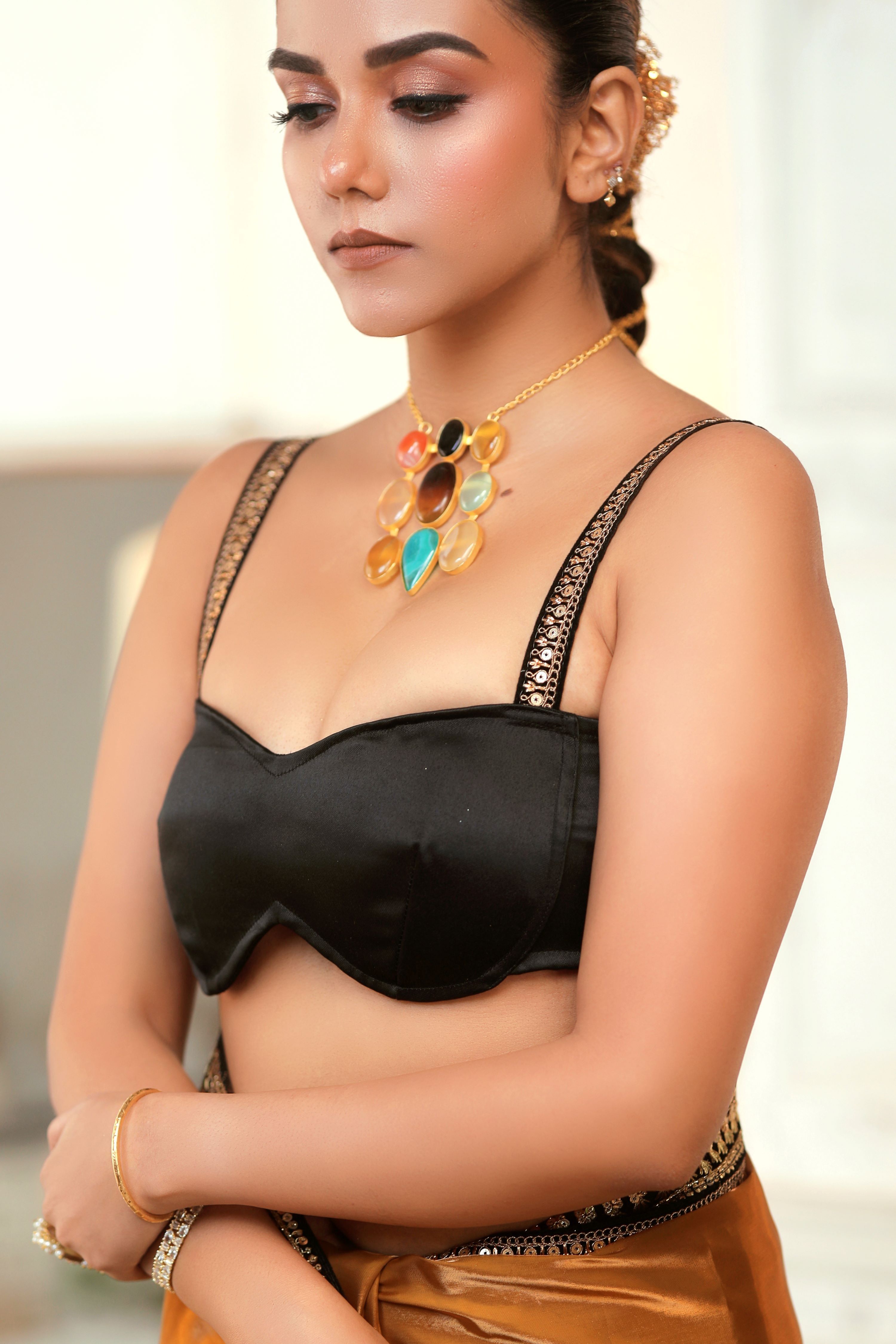 MIDNIGHT MYSTERY SAREE WITH BALLROOM BELLE BLOUSE