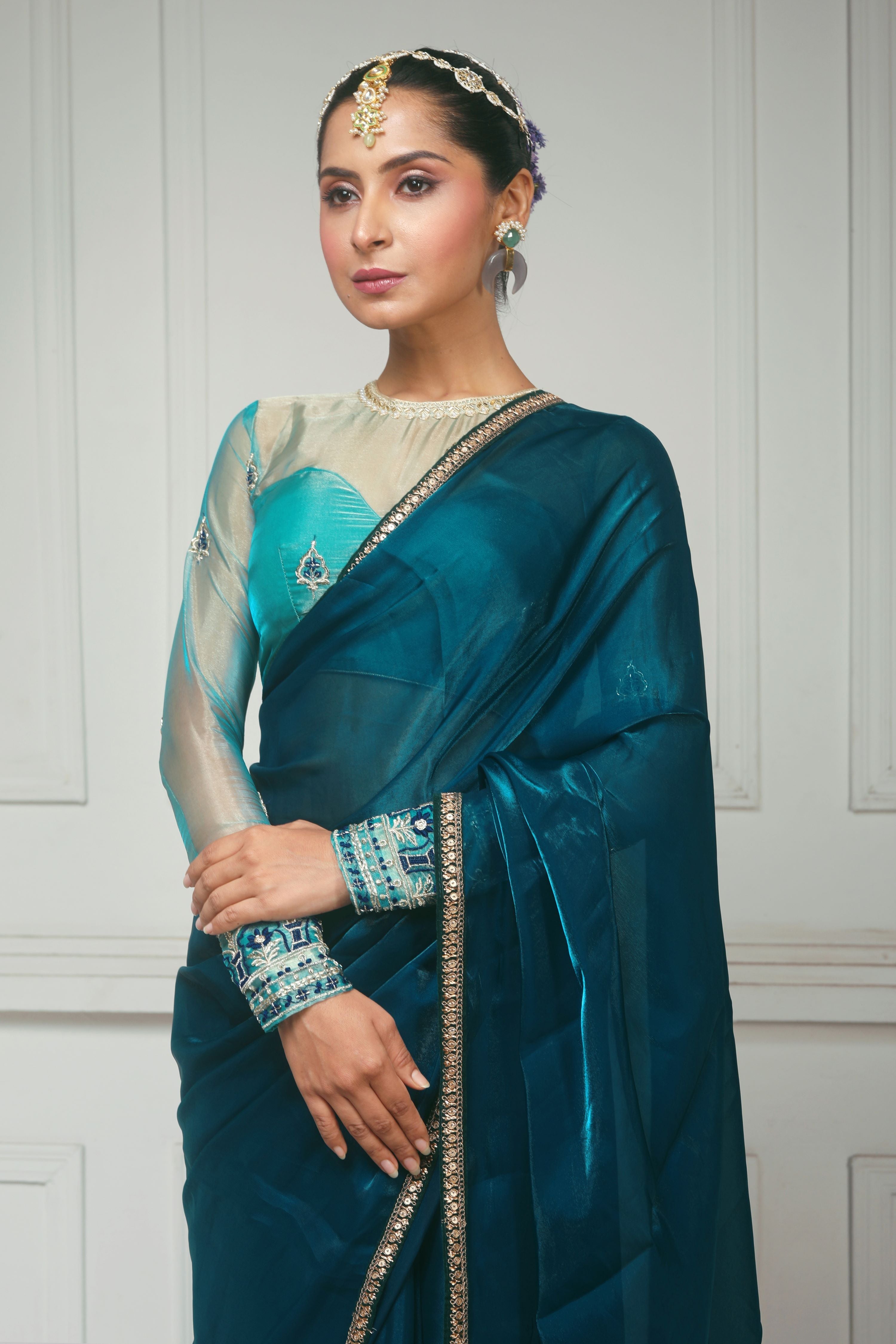 SAPPHIRE SHEESH BLOUSE