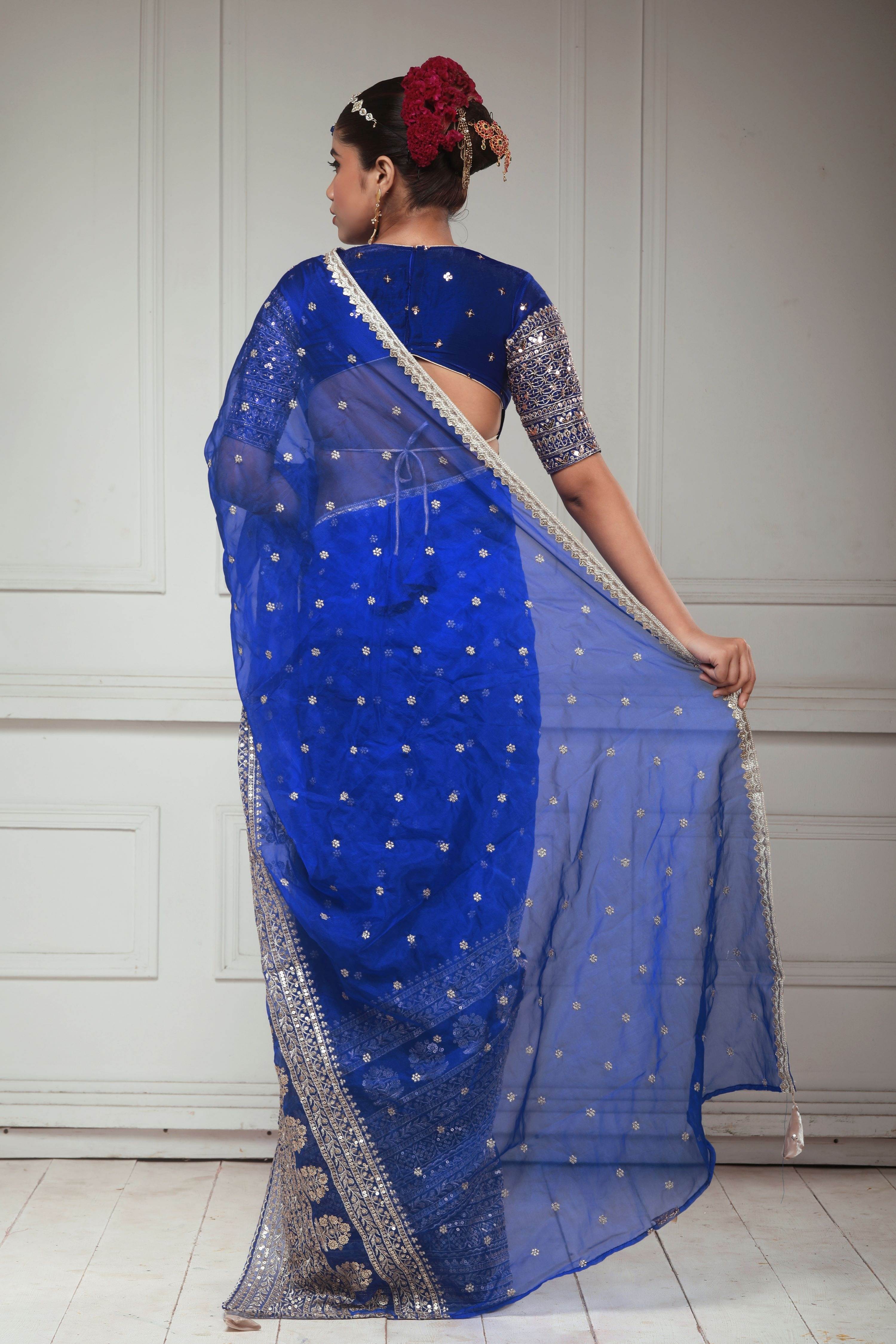 BLUEBERRY KISS SAREE WITH RAVISH REIGN BLOUSE
