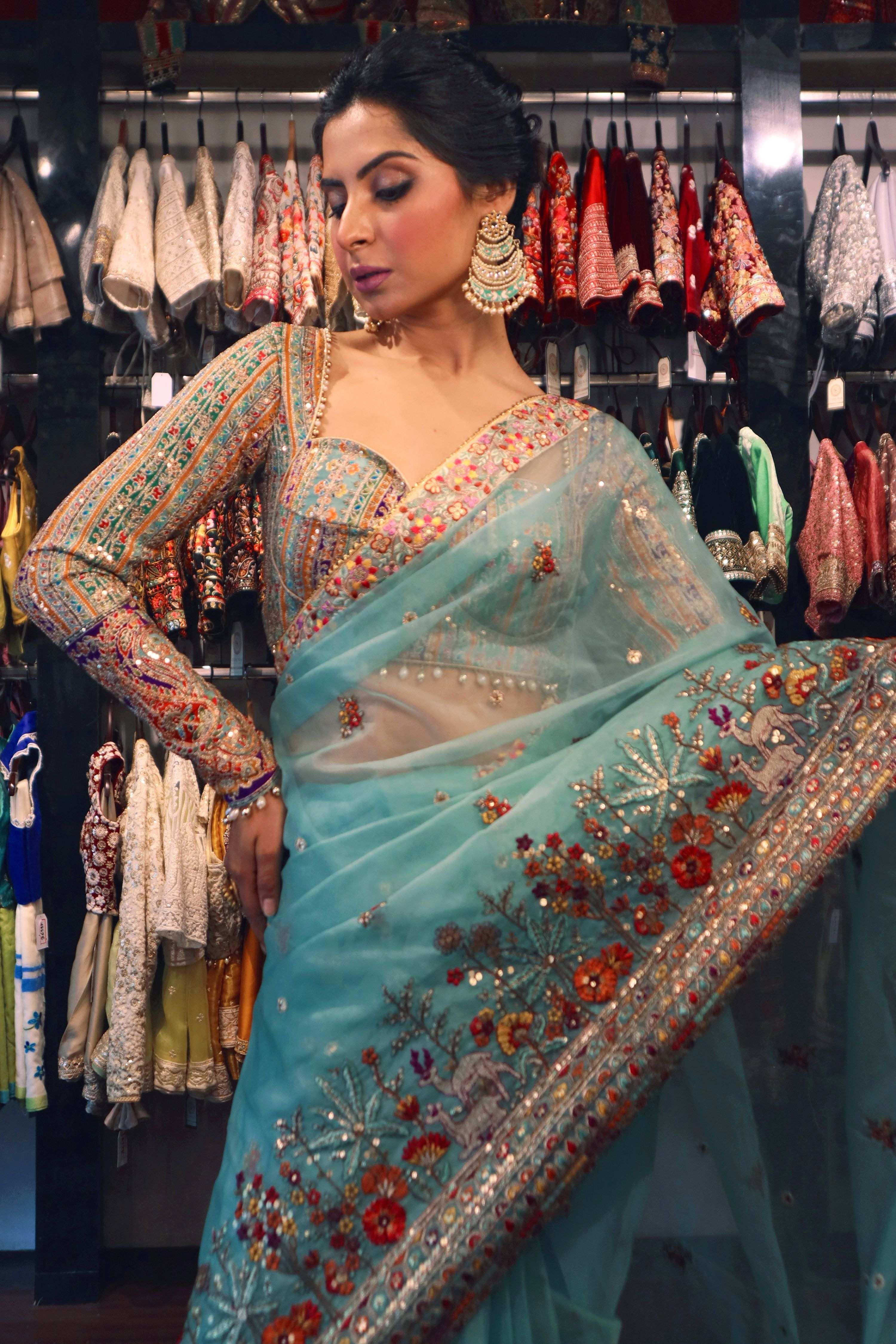 TEAL TREASURE LUXE BLOUSE