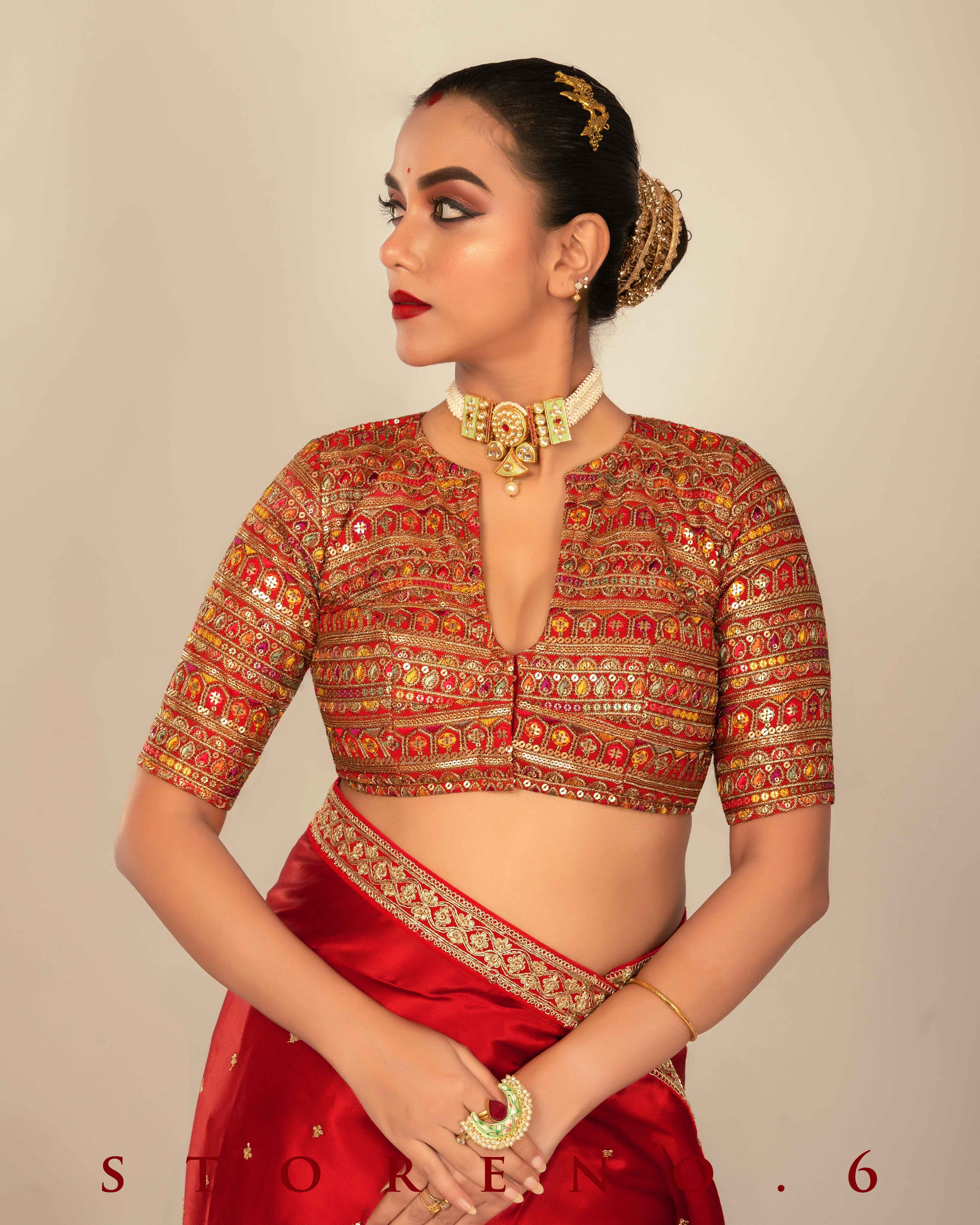 TIMELESS TROUSSEAU SAREE WITH CUPID CHARM BLOUSE