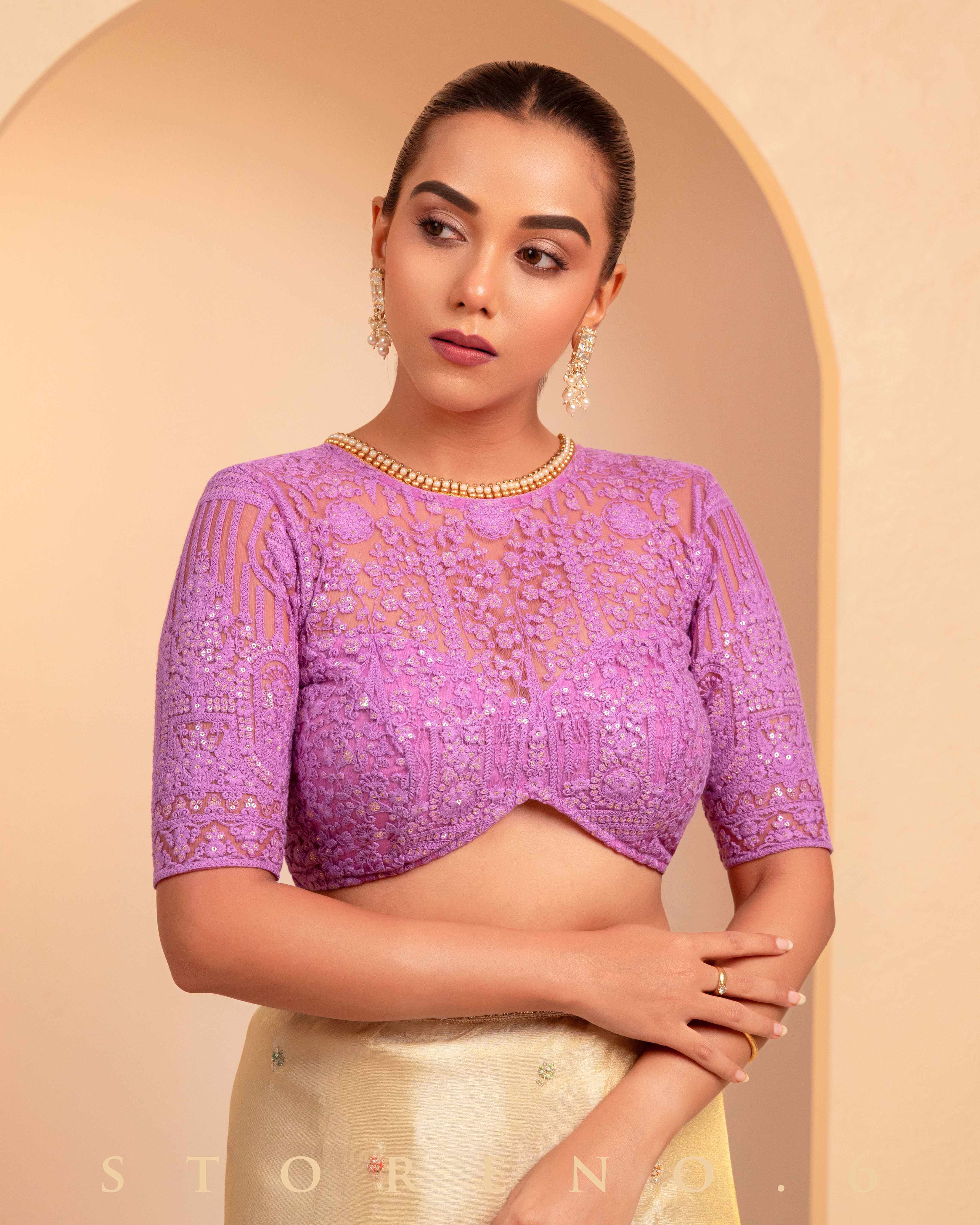 GRACE GLORY SAREE WITH LILAC LULLABY BLOUSE
