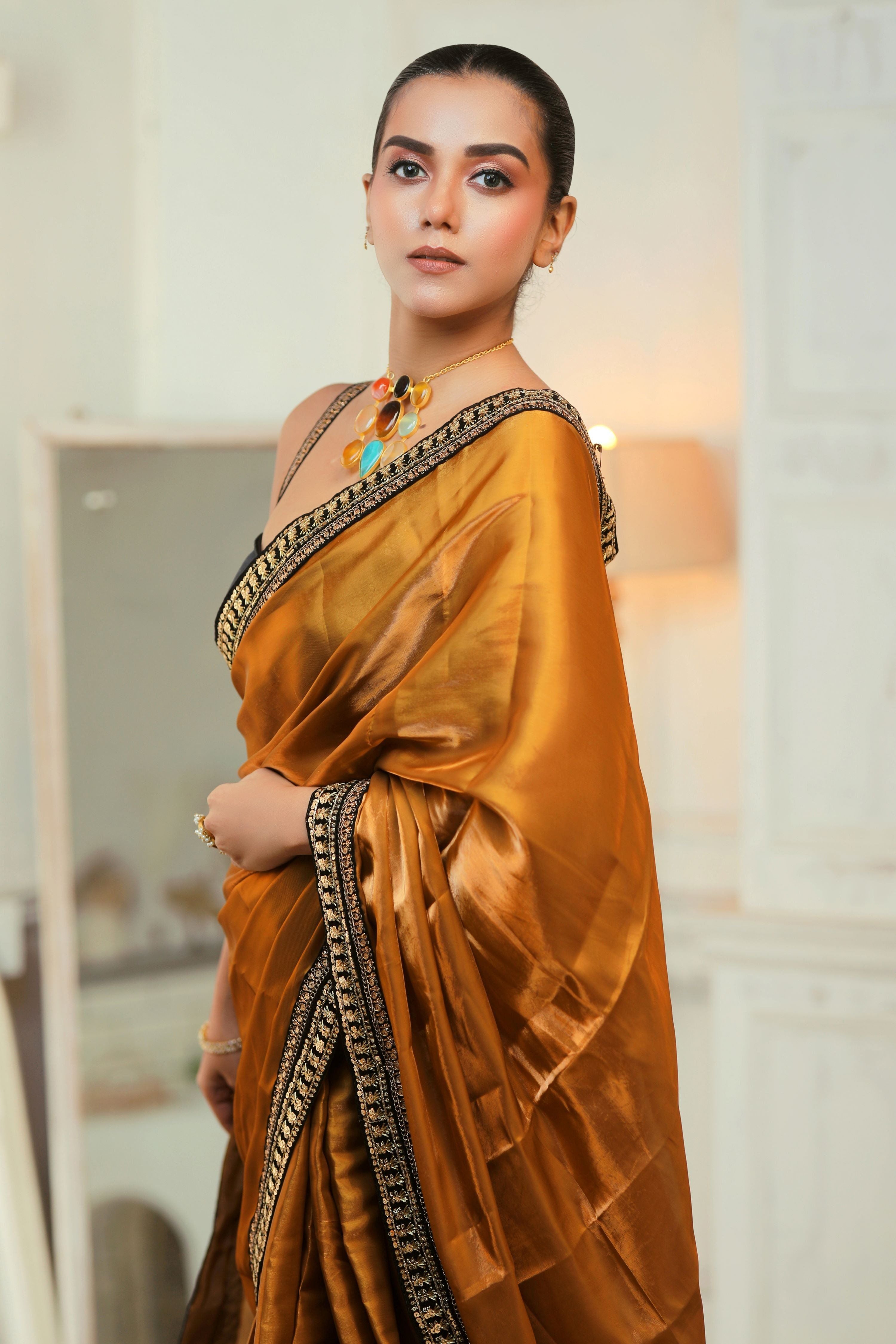 MIDNIGHT MYSTERY SAREE WITH BALLROOM BELLE BLOUSE