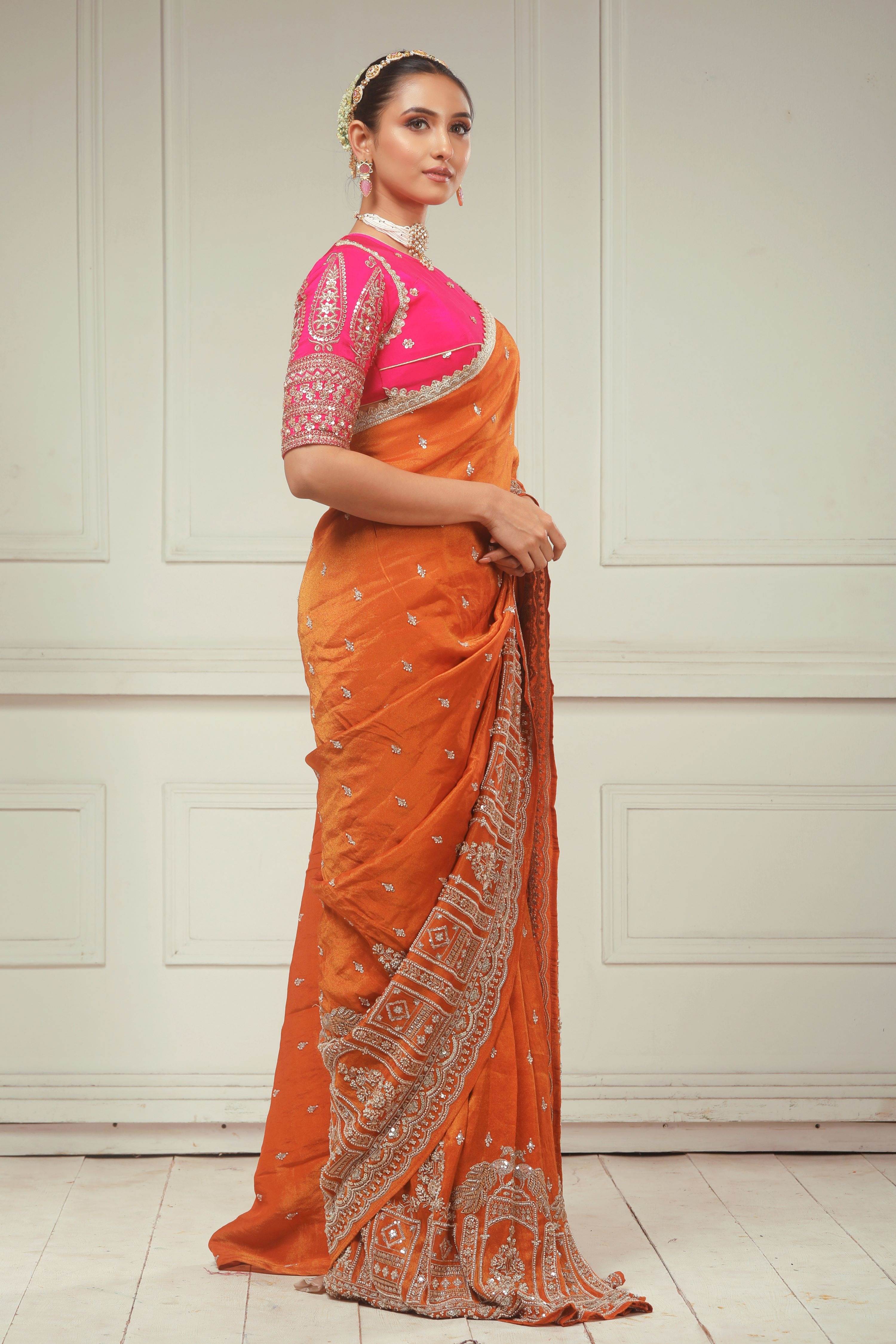 SAFFRON SYMPHONY SAREE