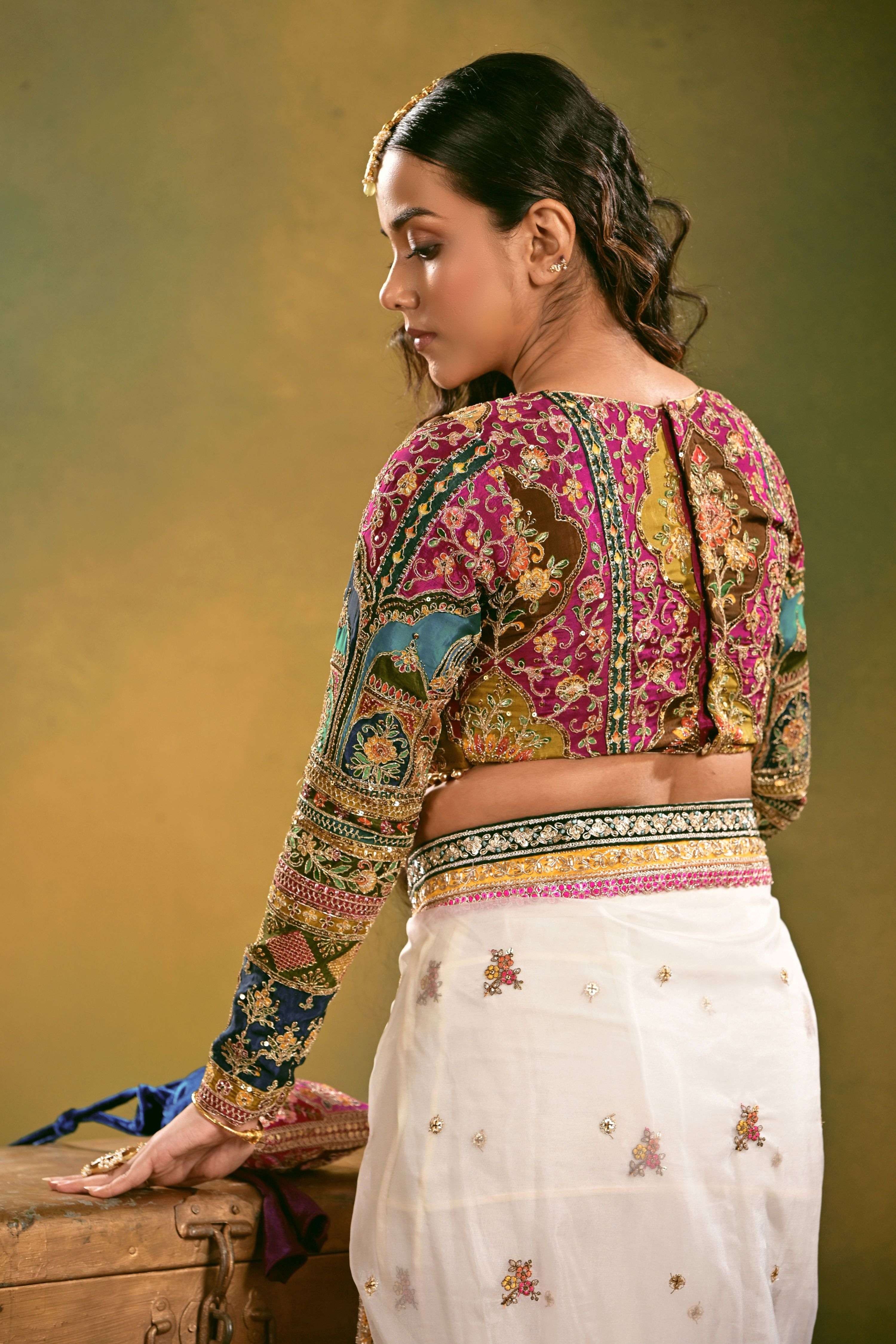 COSMOS CHARM SAREE WITH COUTURE CHARM CORSET BLOUSE
