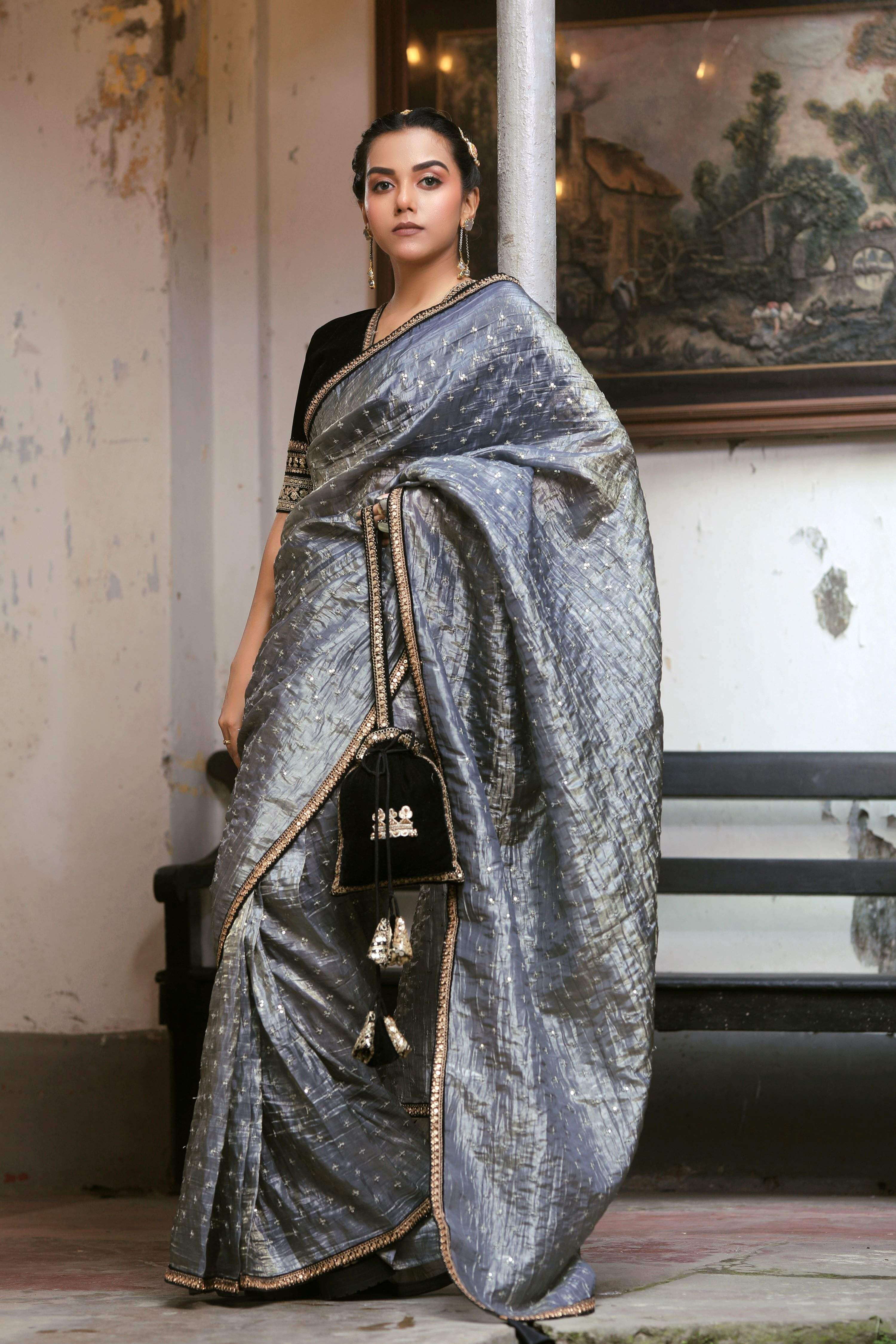 GRAPHITE GLAM SAREE