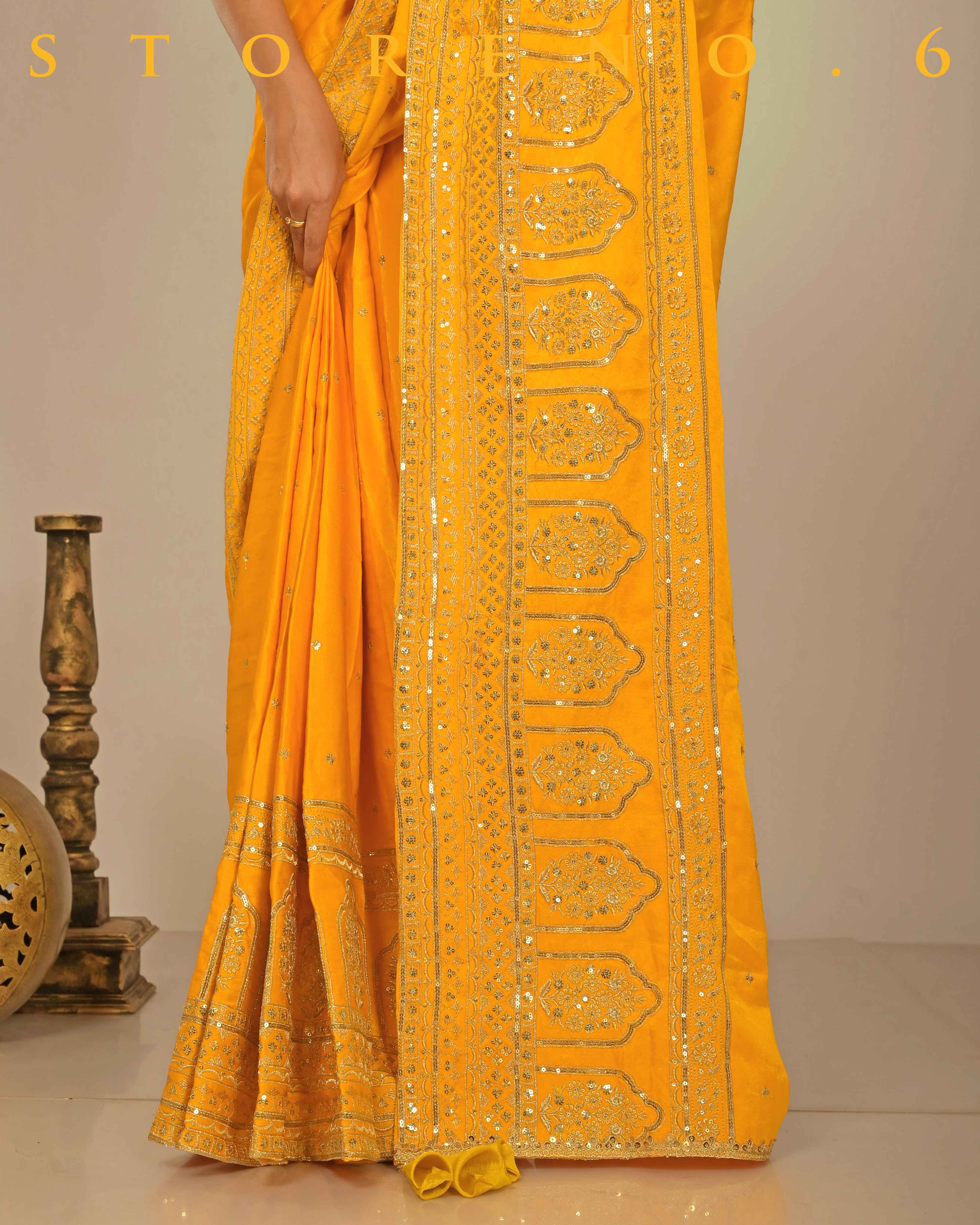 TIMELESS TOPAZ SAREE WITH TIMELESS TWIRL BLOUSE