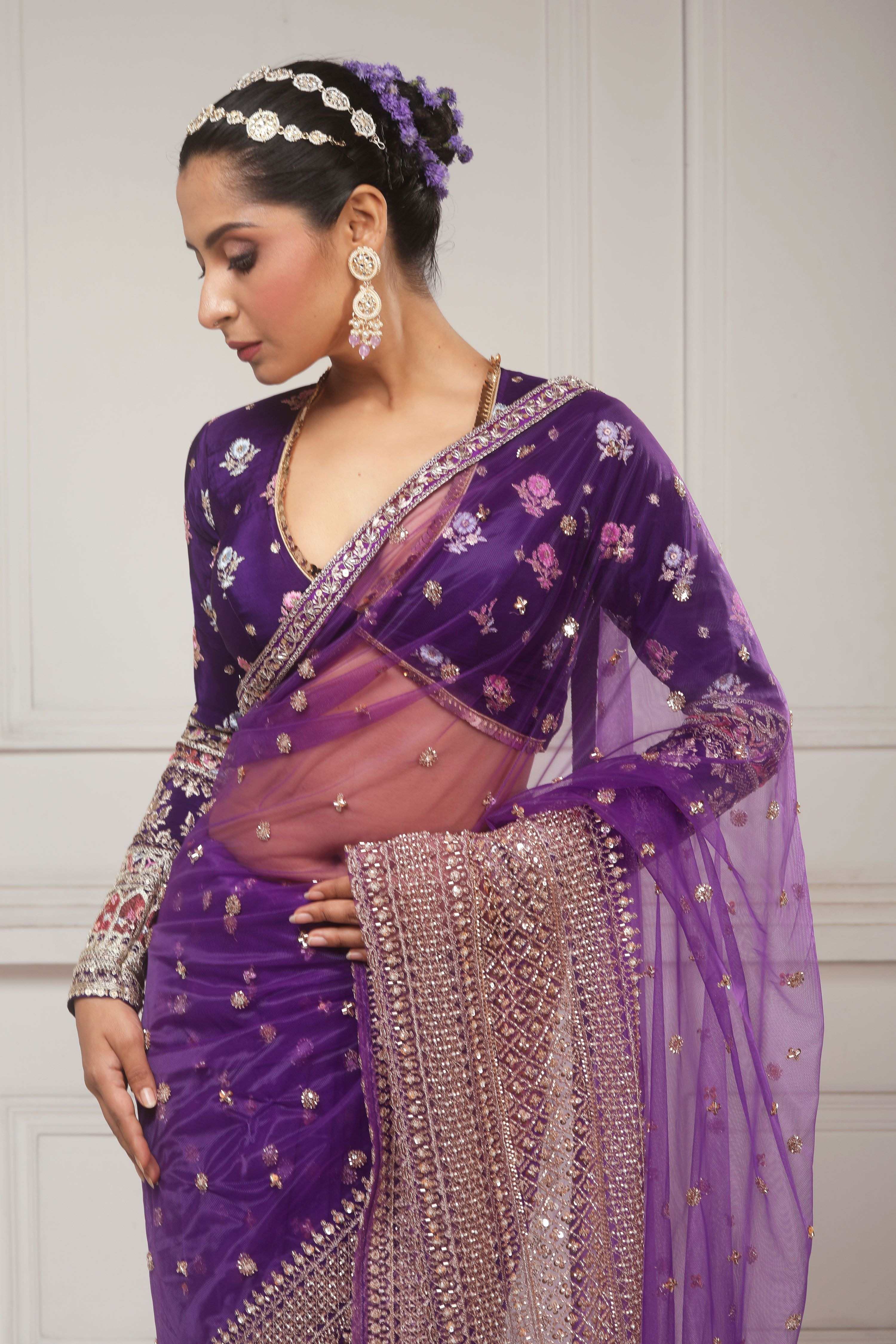 MAJESTIC CHANDELIER SAREE WITH JEWEL JUBILEE BLOUSE